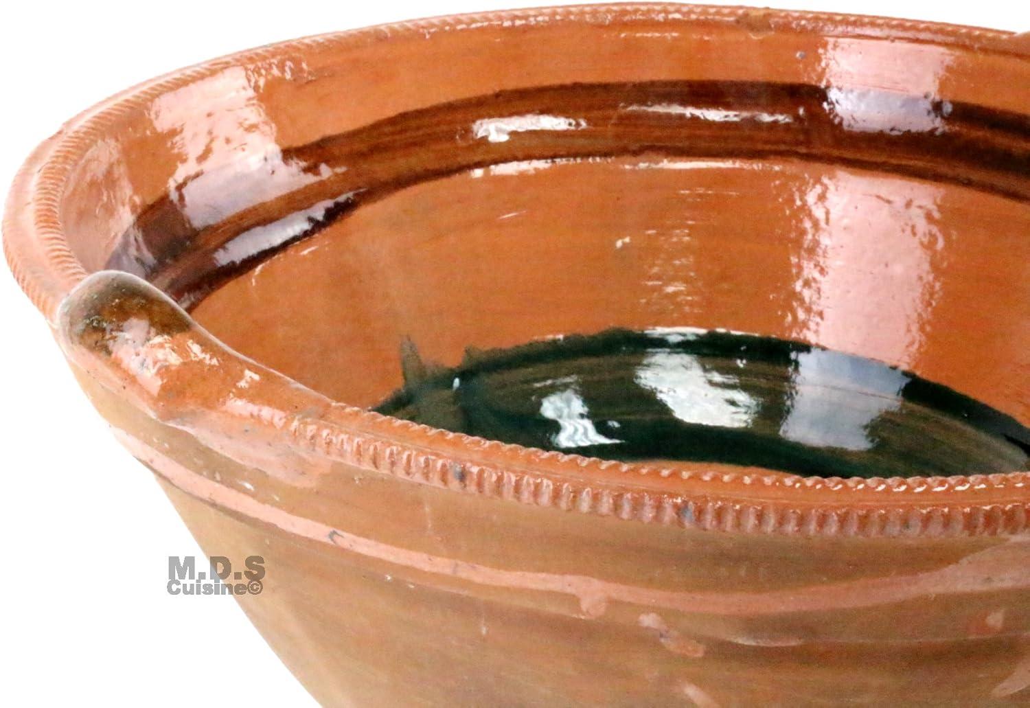 Cazuela De Barro 11.5” Mexican Clay Traditional Casserole Decorative Artisan Artezenia