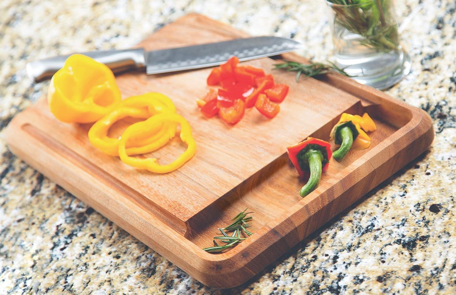 Acacia Wood Rectangular Bread Board with Juice Groove