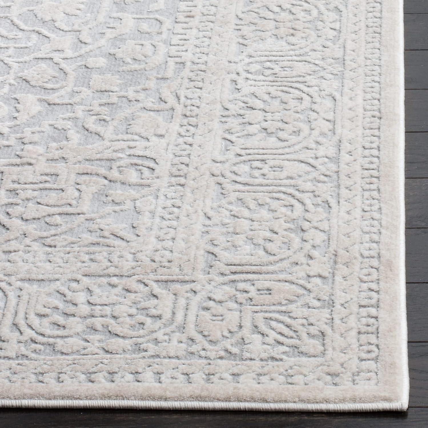 Reflection RFT670 Power Loomed Indoor Accent Rug - 4'x6' - Light Grey/Cream - Safavieh