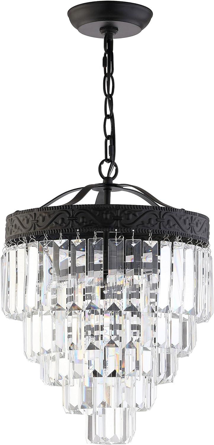 Wyatt Classic 12" Bronze Crystal LED Chandelier