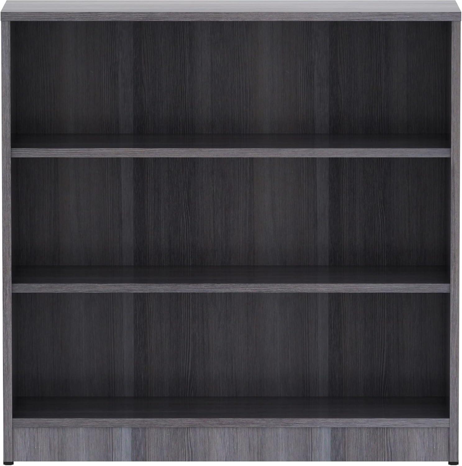 Weathered Charcoal Laminate 3 Shelf-Bookcase