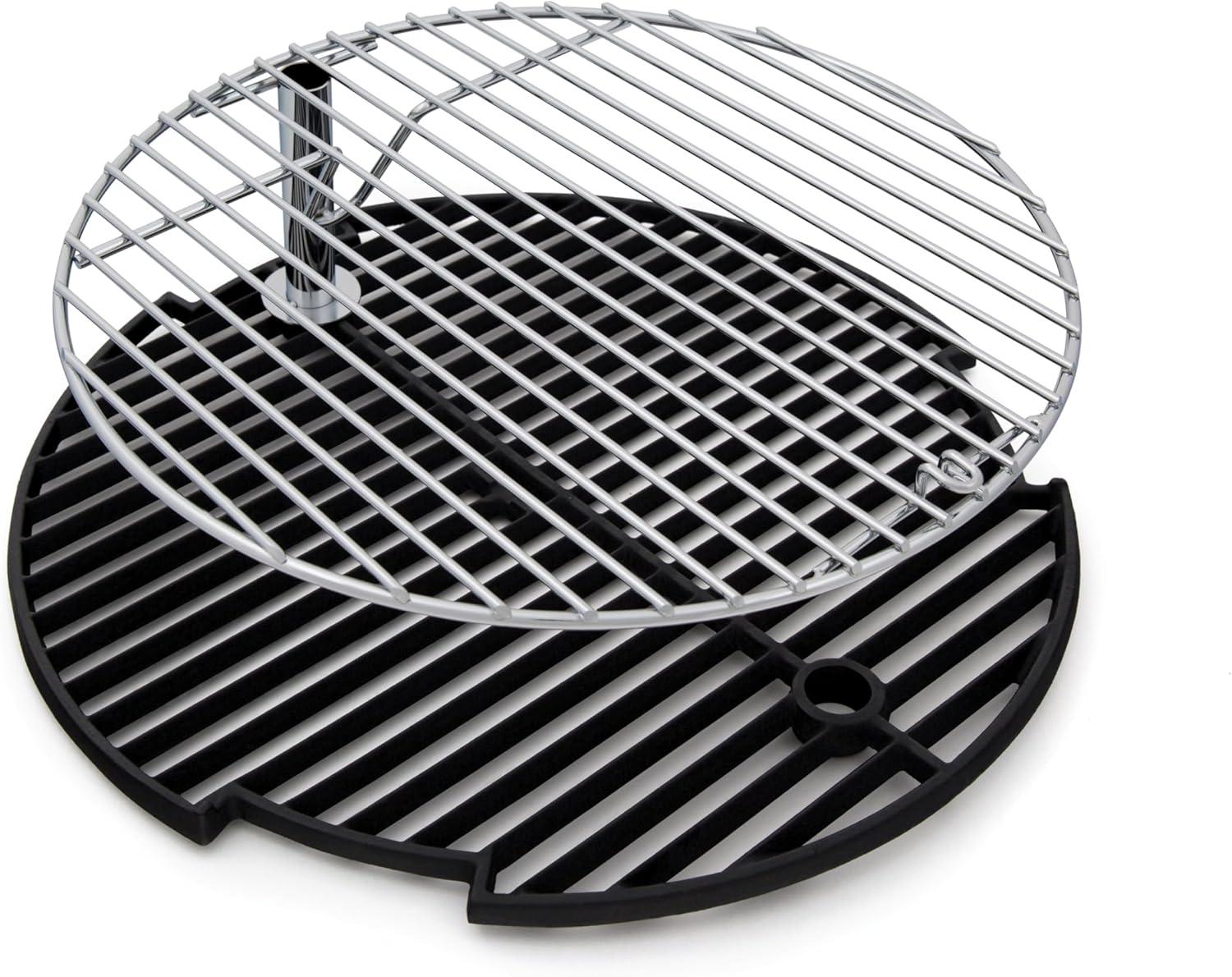 Broil King 19" Black Cast Iron and Chrome Grill Grate Set