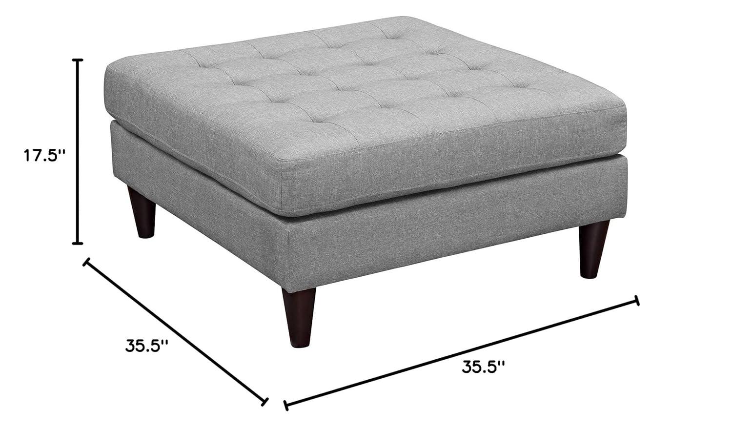 Modway Empress Upholstered Fabric Large Ottoman