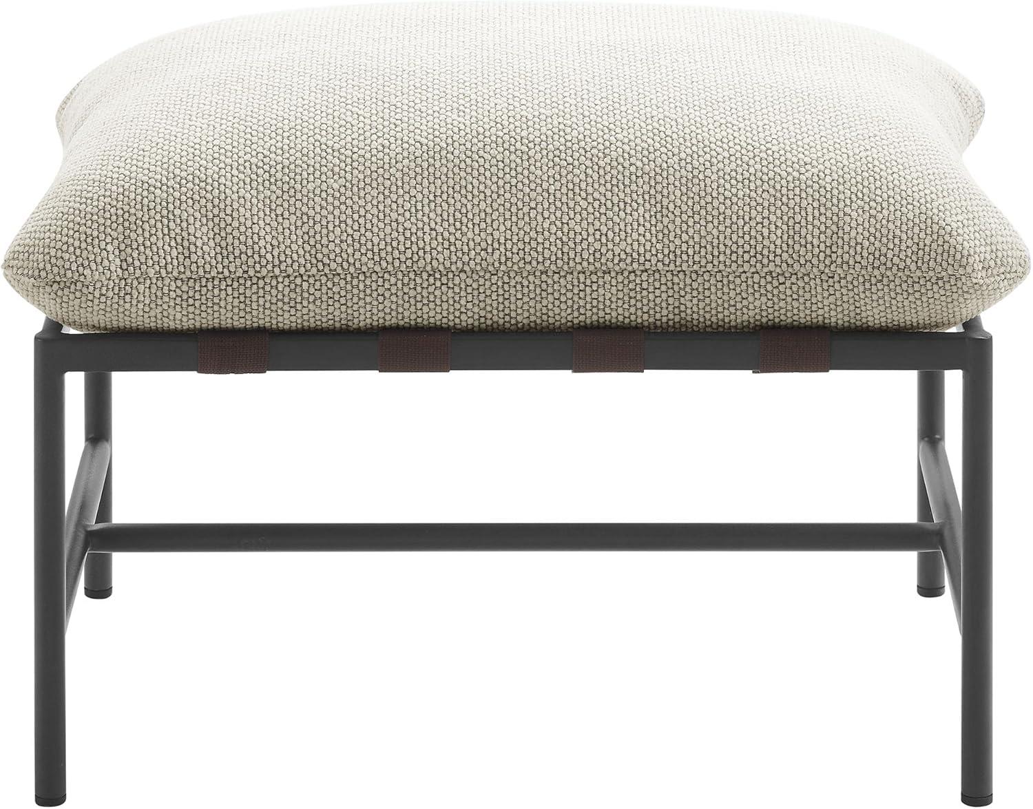 Modway Raya Outdoor Patio Boucle Ottoman in Ivory