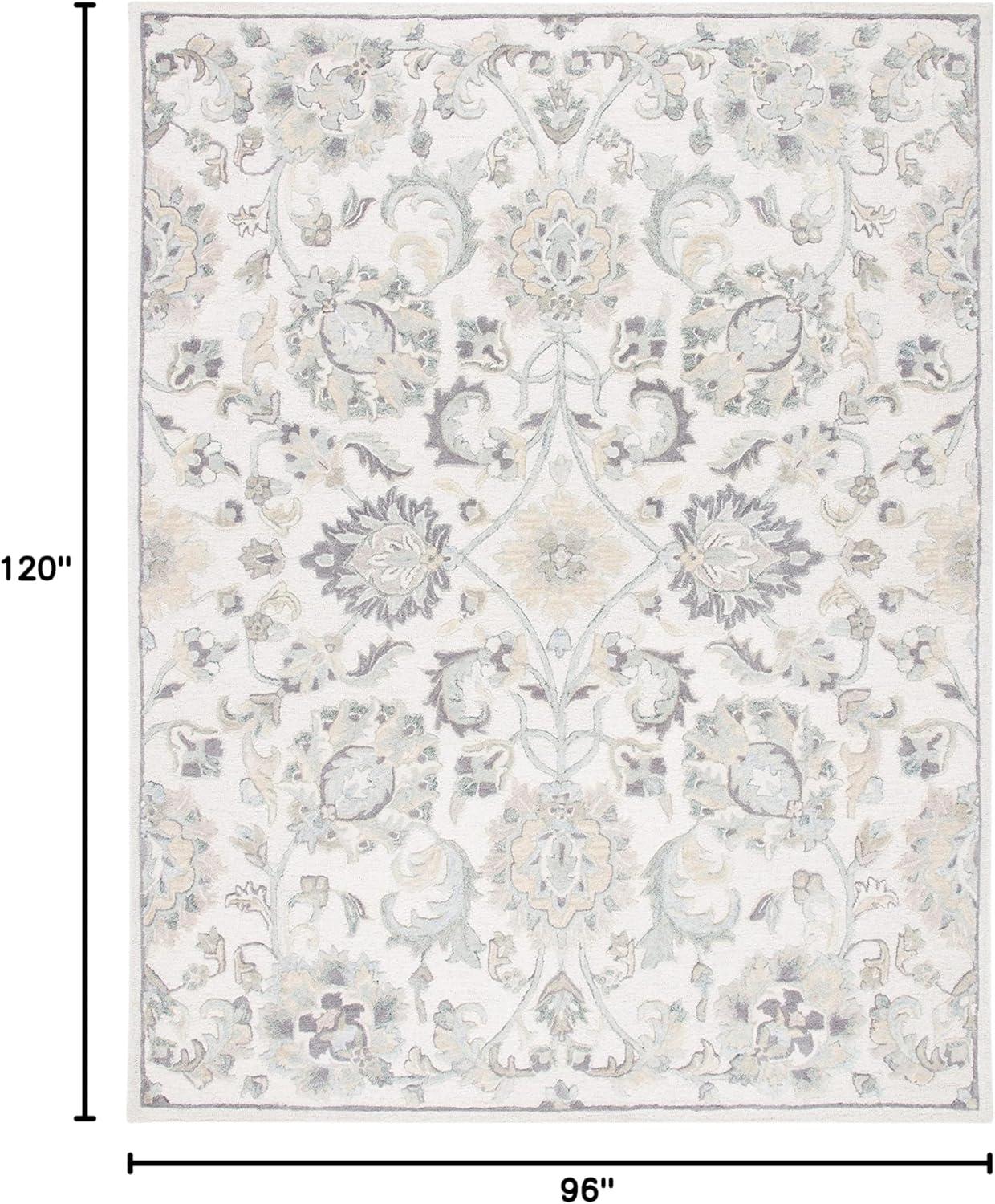 Glamour GLM624 Hand Tufted Indoor Area Rug - Ivory/Grey - 8'x10' - Safavieh