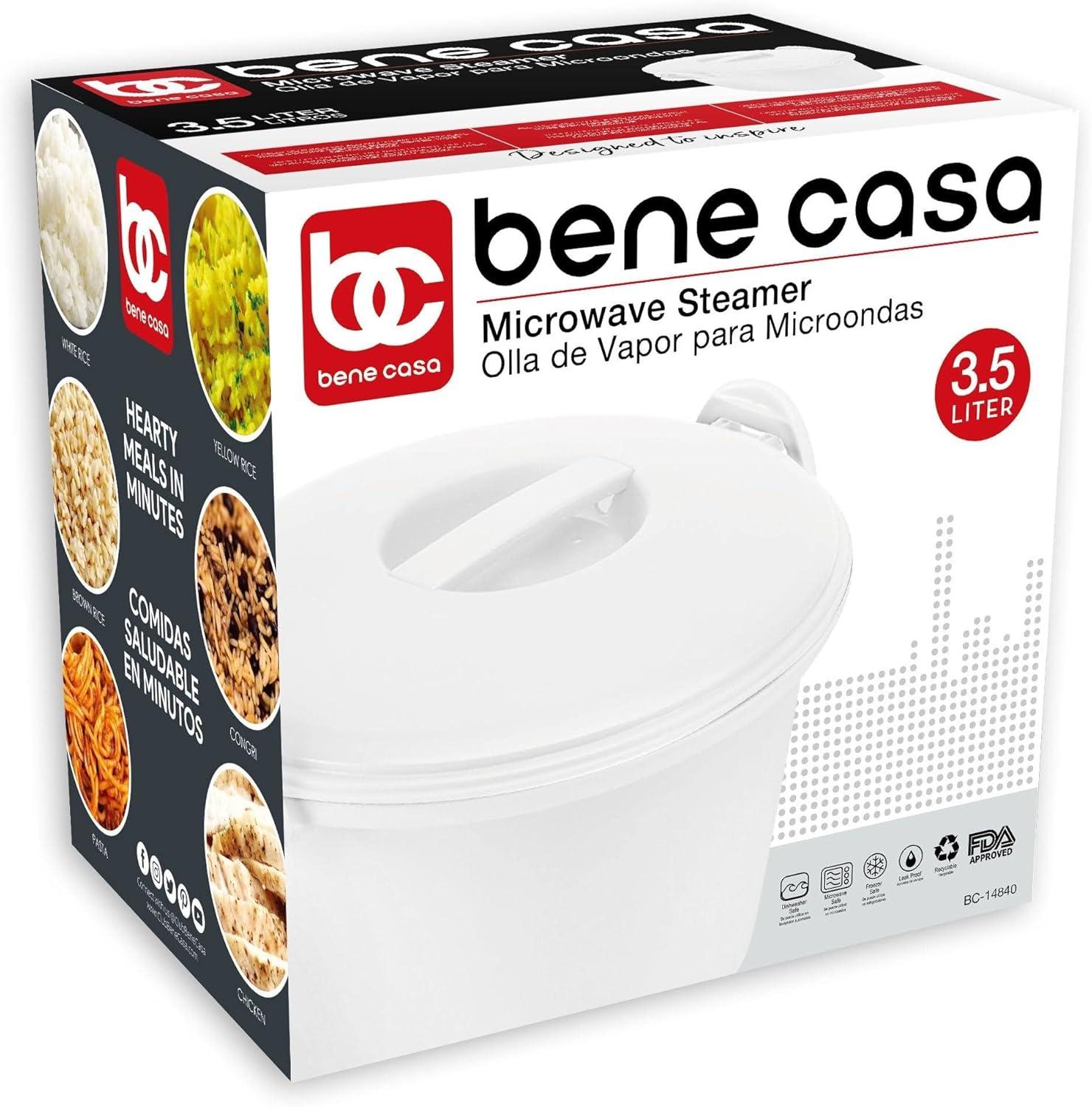 Bene Casa White Plastic Steamer 12 cups