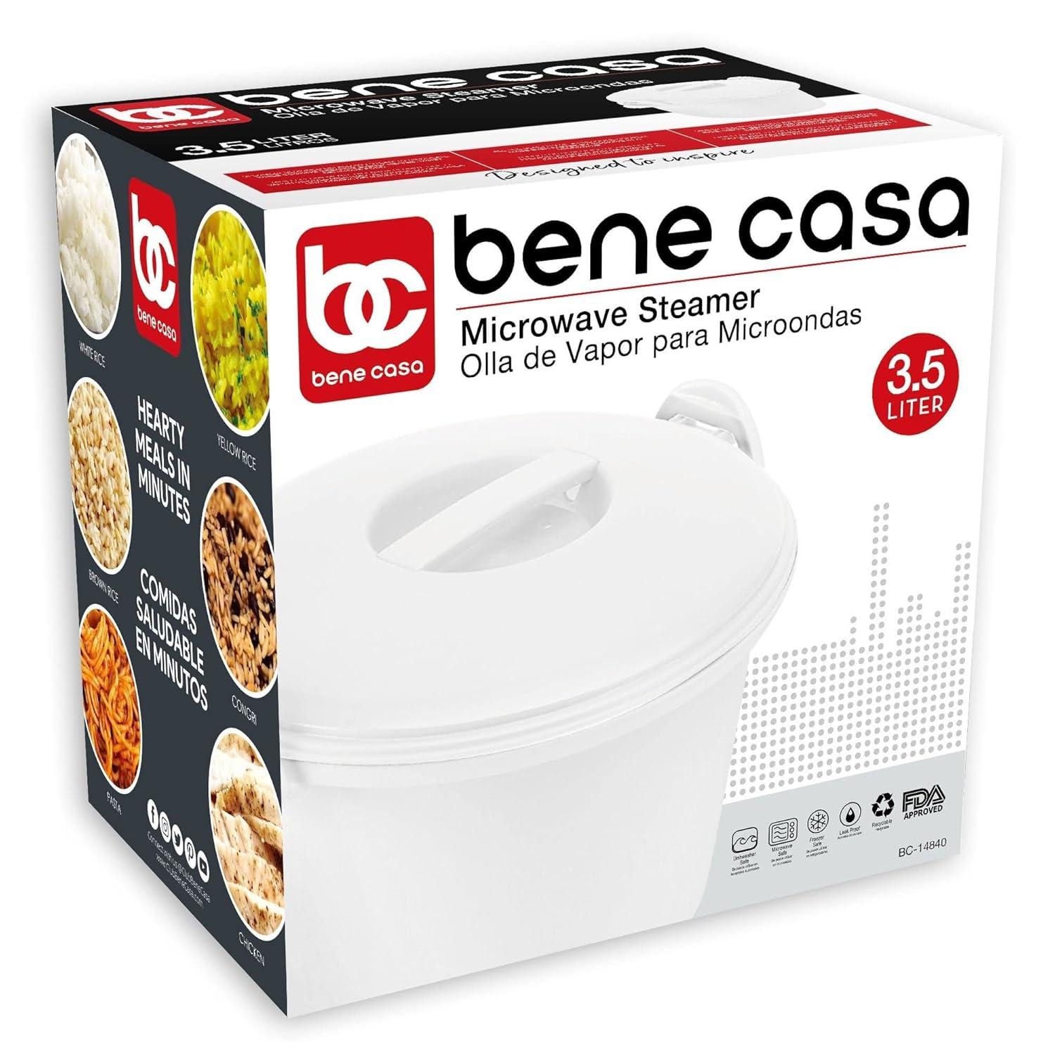 Bene Casa White Plastic Steamer 12 cups