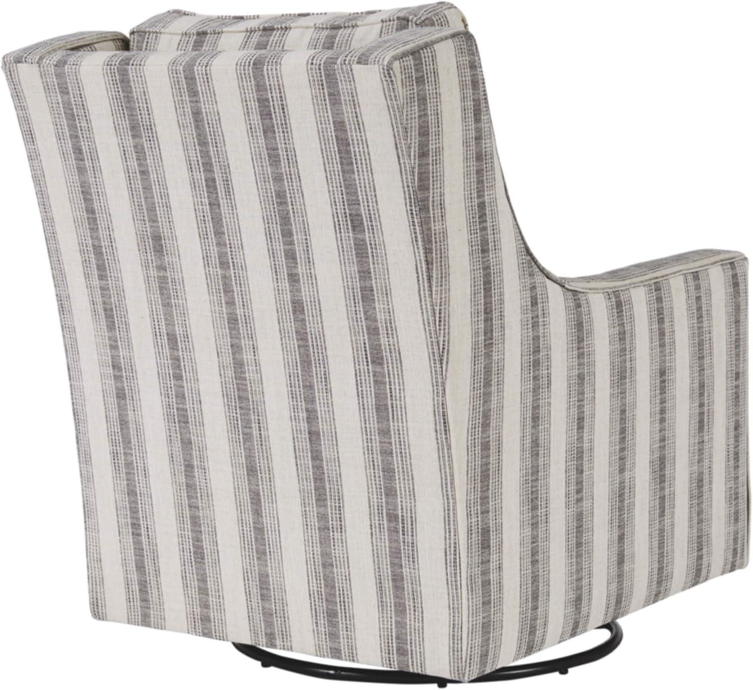 Signature Design by Ashley Kambria Swivel Glider Accent Chair in Ivory and Black