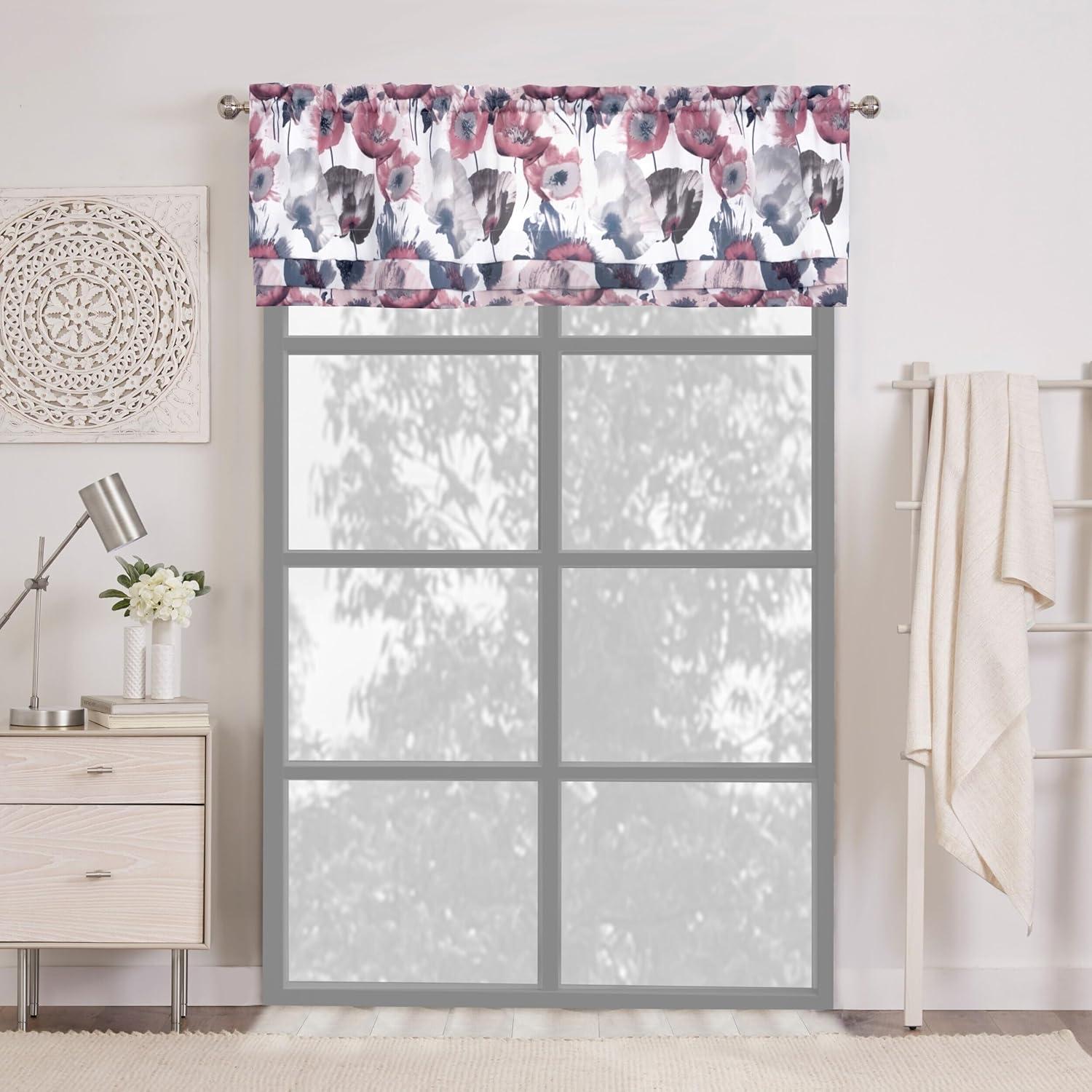 Achim Importing Co Floral Tailored 50'' W Window Valance