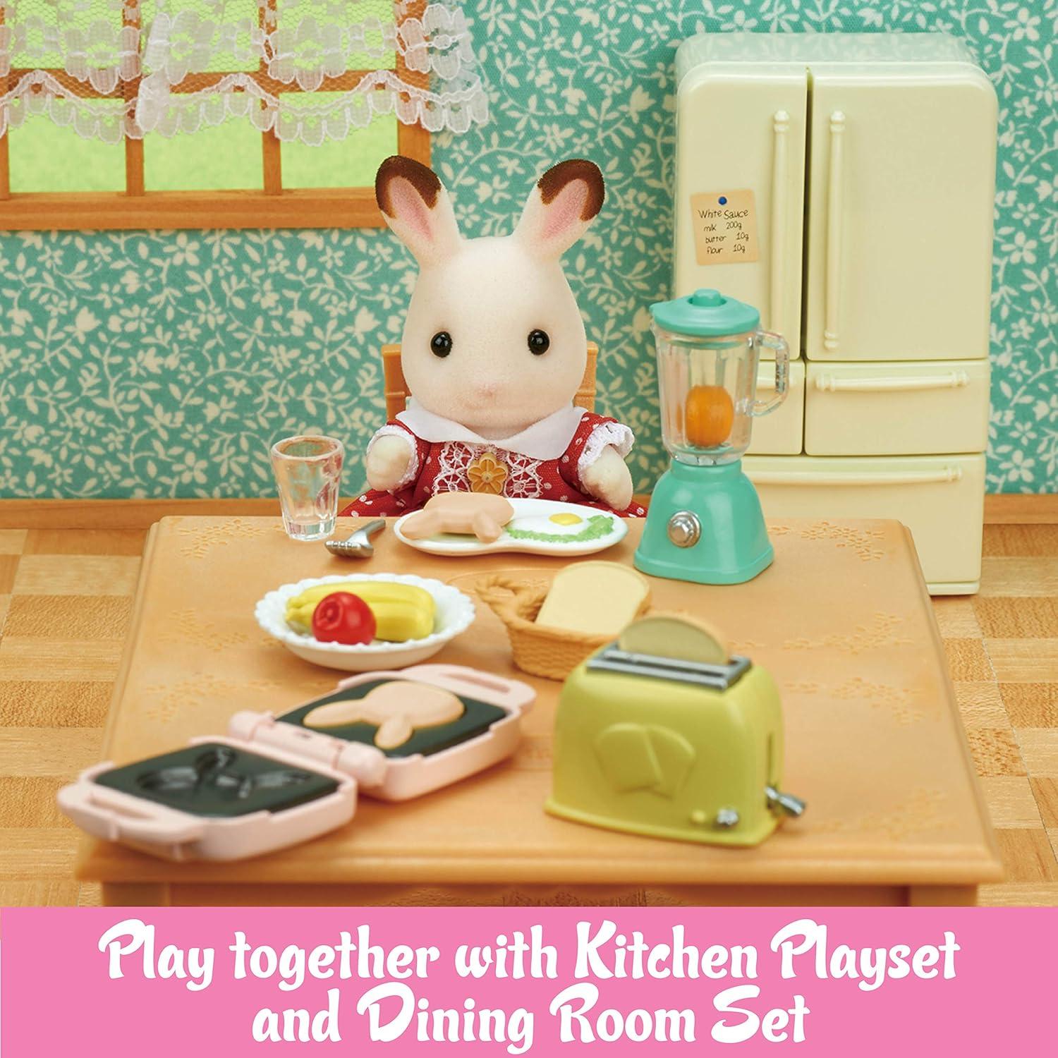 Calico Critters Breakfast Playset, Dollhouse Furniture and Accessories with "Working" Features