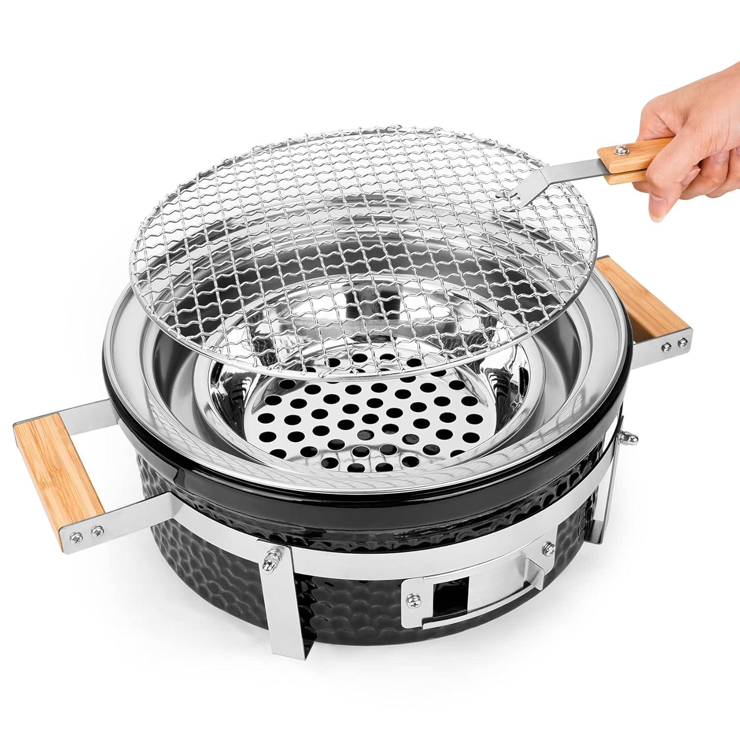 Square16''Charcoal BBQ Grill Hibachi Grill