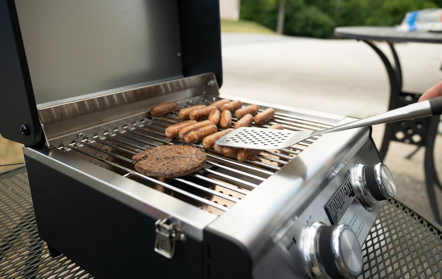 Monument Grills, Clearview 2 - Burner Portable Stainless Liquid Propane 15000 BTU Gas Grill