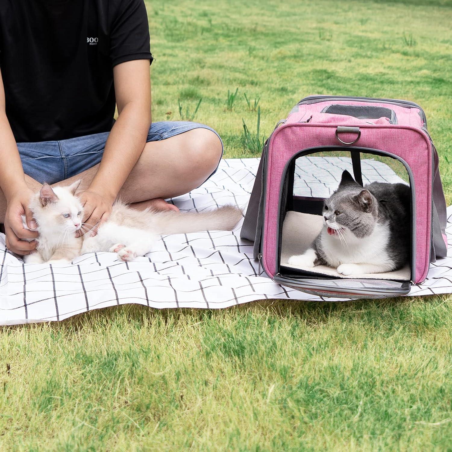 Dog Soft-Sided Carriers Cat Soft-Sided Carriers Dog Carriers Cat Travel Carrier Dog Travel Bag Reptile Carrier Squirrel Carrier Guinea Pig carrierLarge Pink