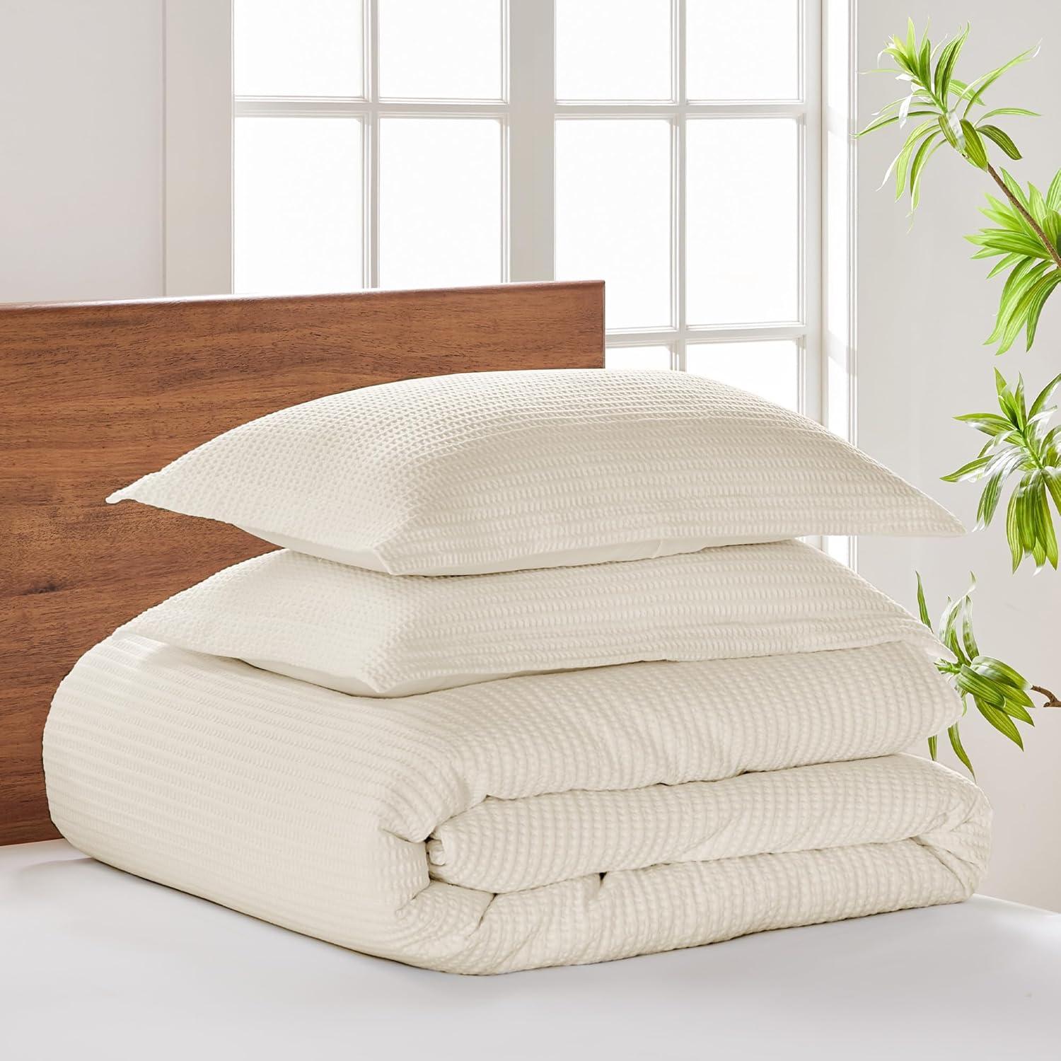 Cloud Waffle Cream Twin Comforter Set - Levtex Home