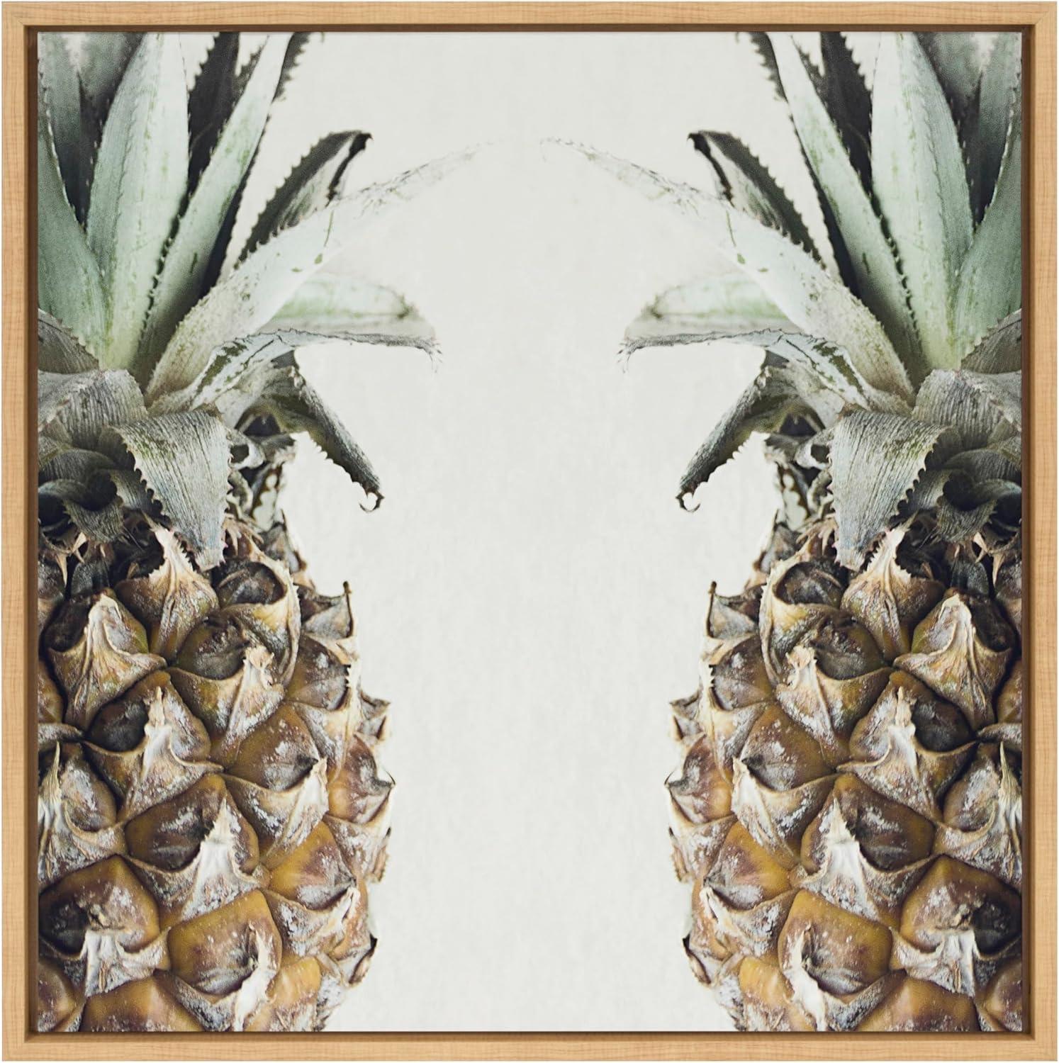 Kate & Laurel All Things Decor 22"x22" Pineapples Framed Canvas by Emiko and Mark Franzen of F2Images Natural