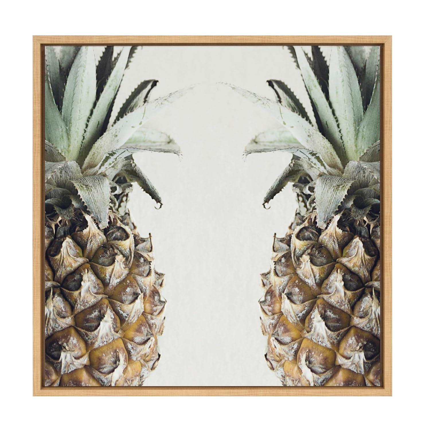 Kate & Laurel All Things Decor 22"x22" Pineapples Framed Canvas by Emiko and Mark Franzen of F2Images Natural