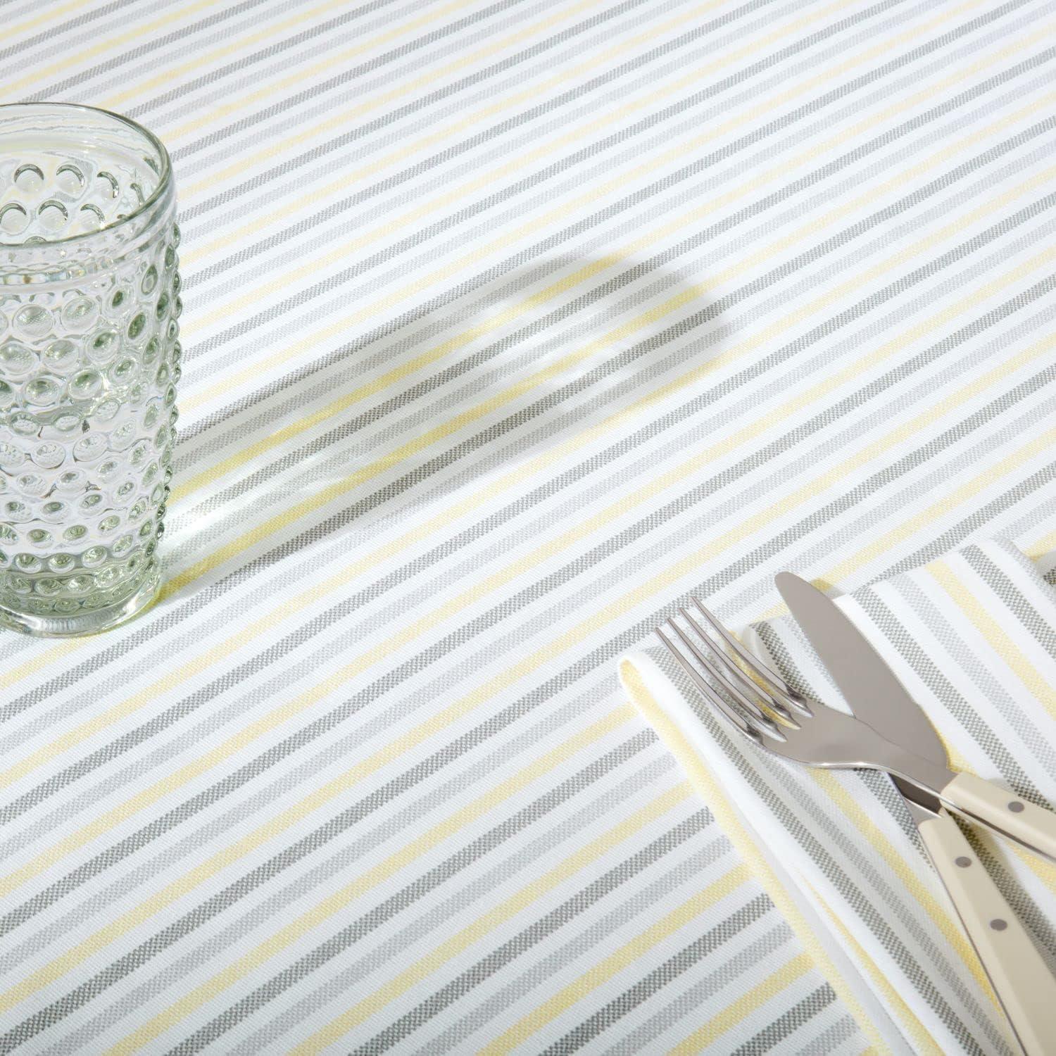 Martha Stewart Daisy Stripe Tablecloth Single Pack