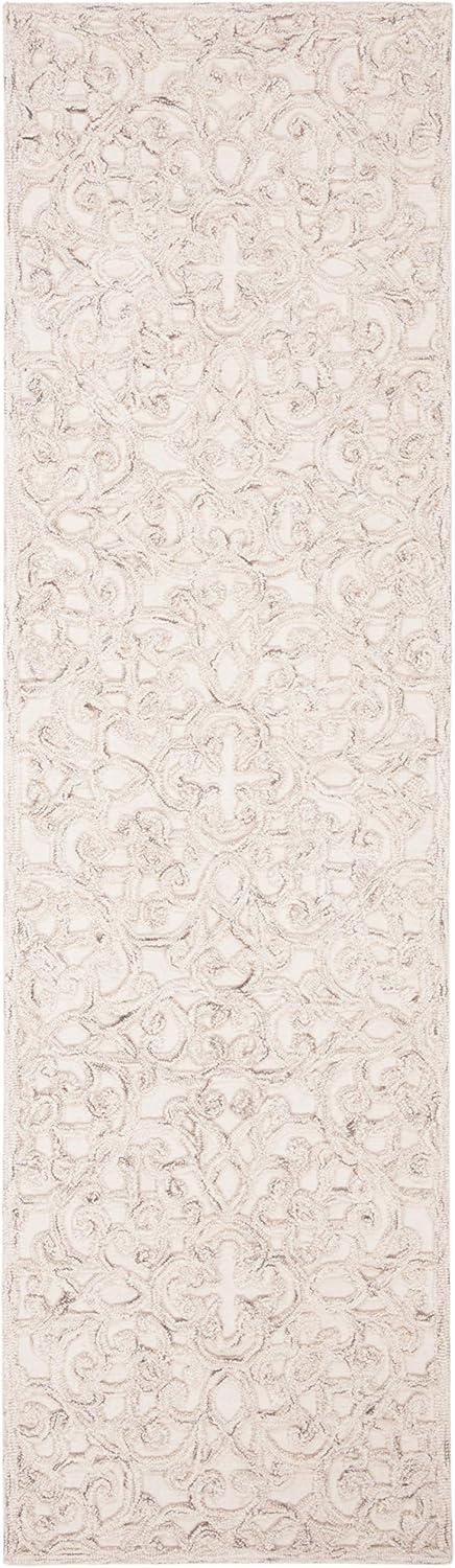 Trace TRC103 Hand Tufted Runner Rug - Camel/Ivory - 2'3"x8' - Safavieh.