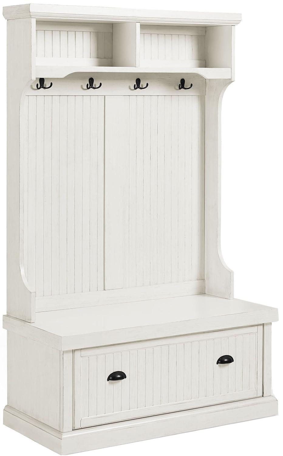 Seaside Hall Tree 40'' Wide with Bench and Shoe Storage