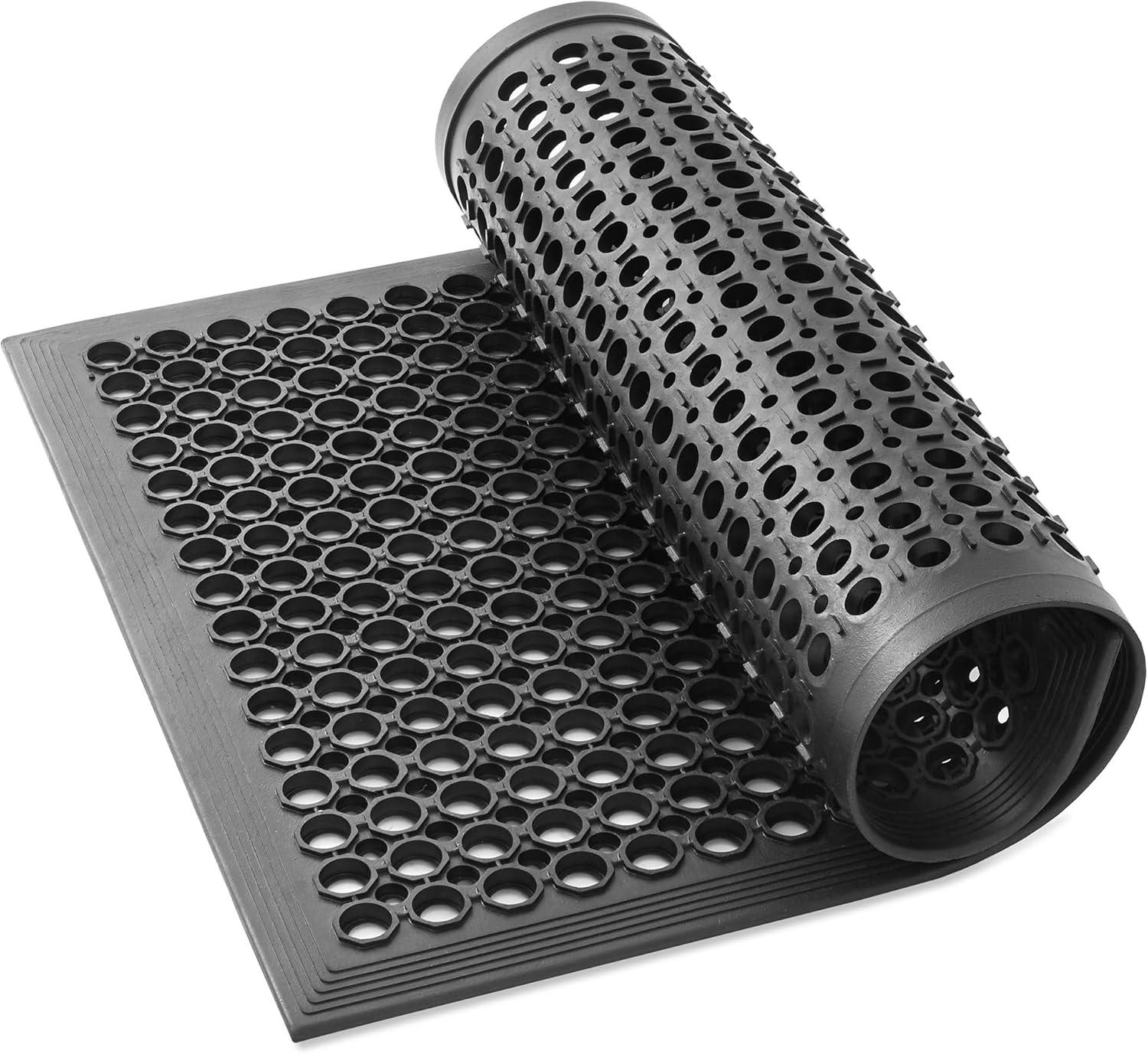 GRIDMANN Anti-Fatigue Restaurant Floor Mat, Non-Slip Rubber Drainage Mat