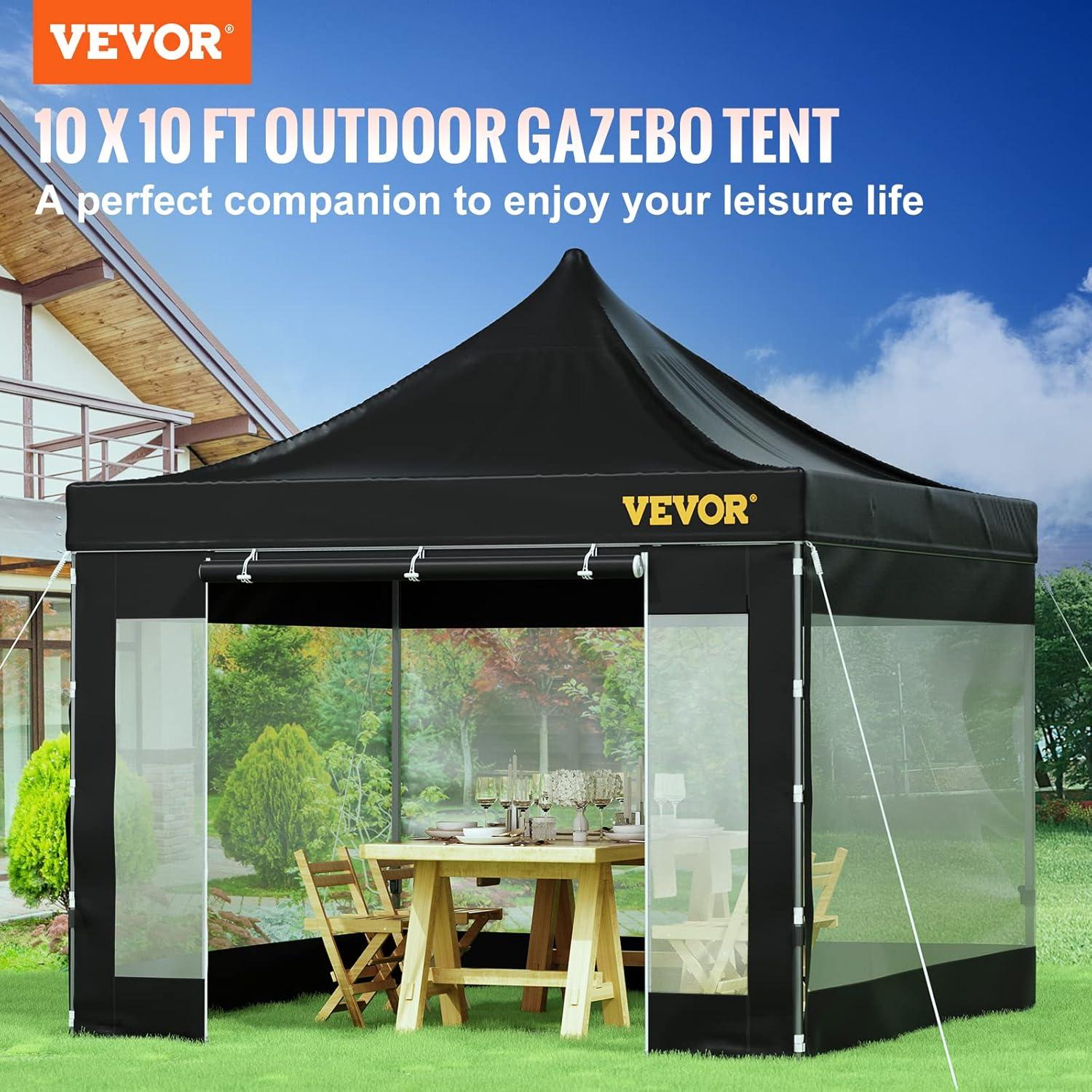 10 Ft. W x 10 Ft. D Metal Party Tent Canopy