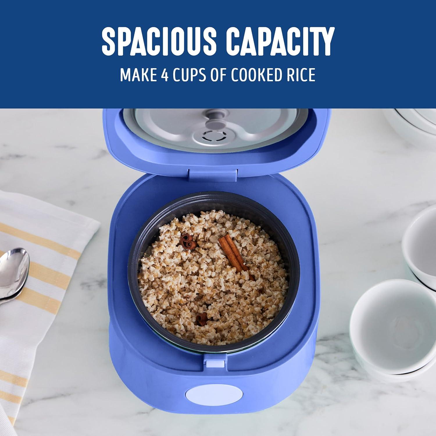 GreenLife Blue and White Ceramic Nonstick Electric Rice Cooker