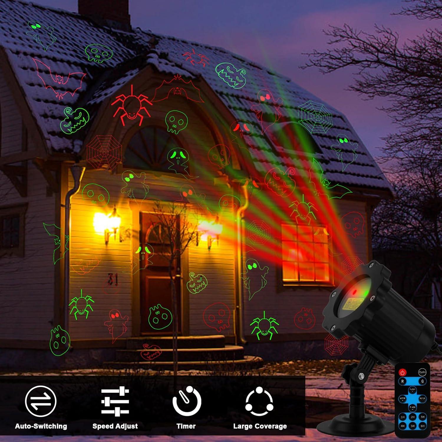 Outdoor Waterproof LED Halloween Laser Projector with Remote