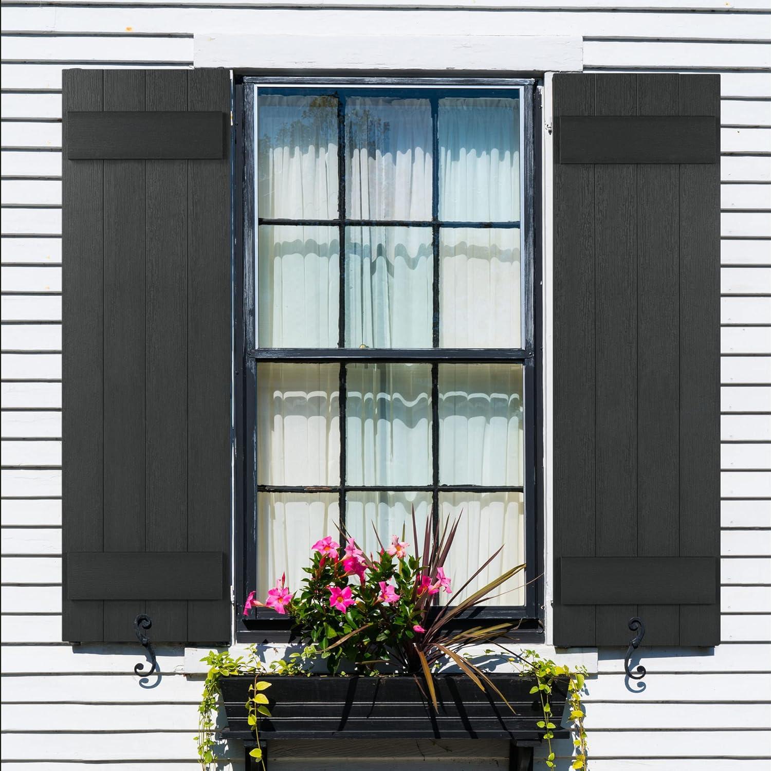 Highwood USA 13.2'' Board & Batten Shutters (Set of 2)