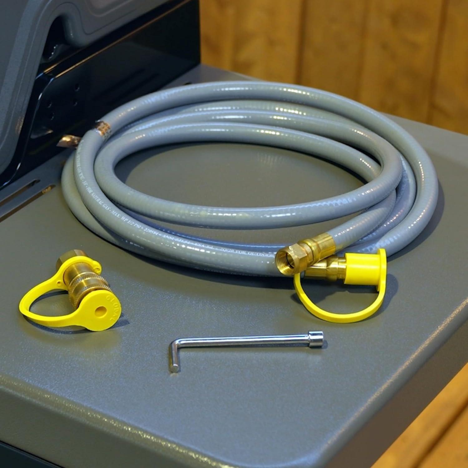 Gray and Yellow Natural Gas Conversion Kit with Hose