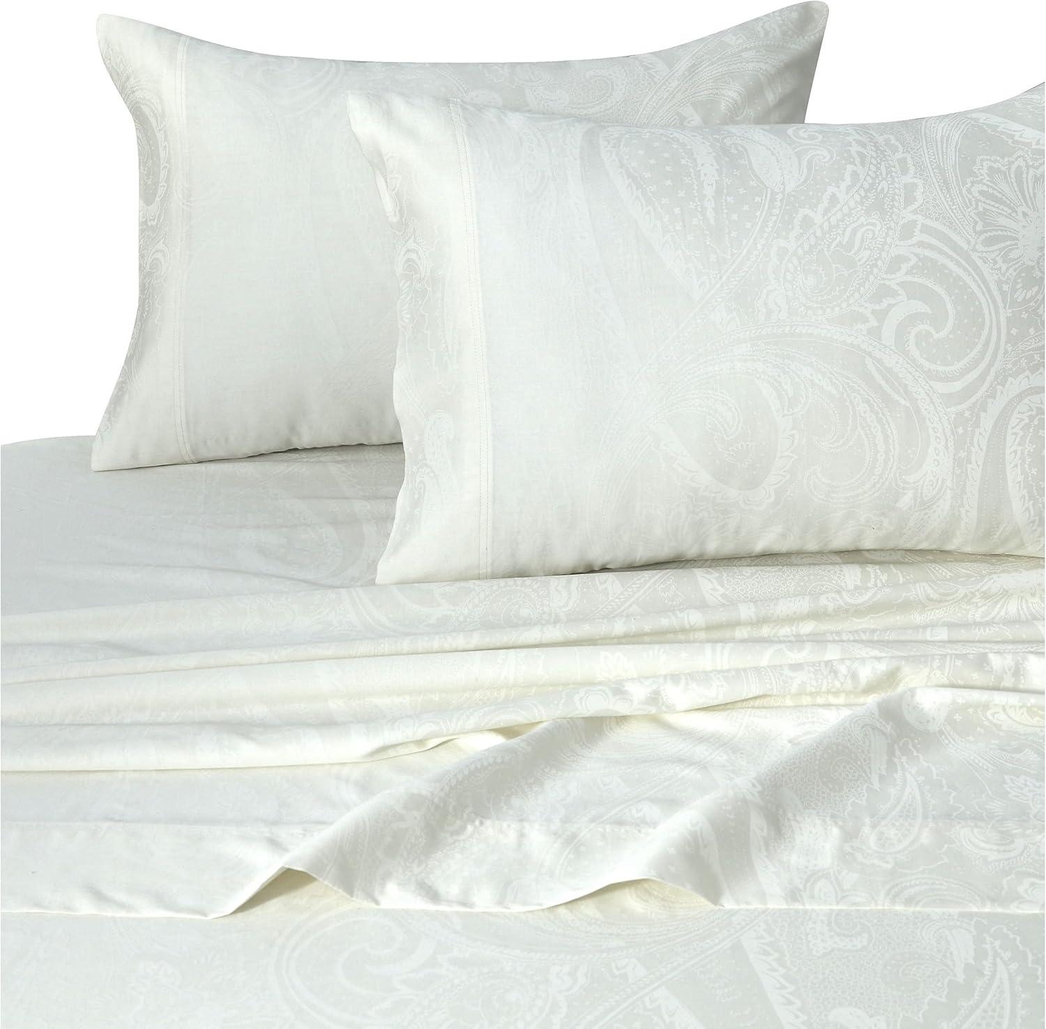 100% Cotton Sateen Paisley Sheet Set