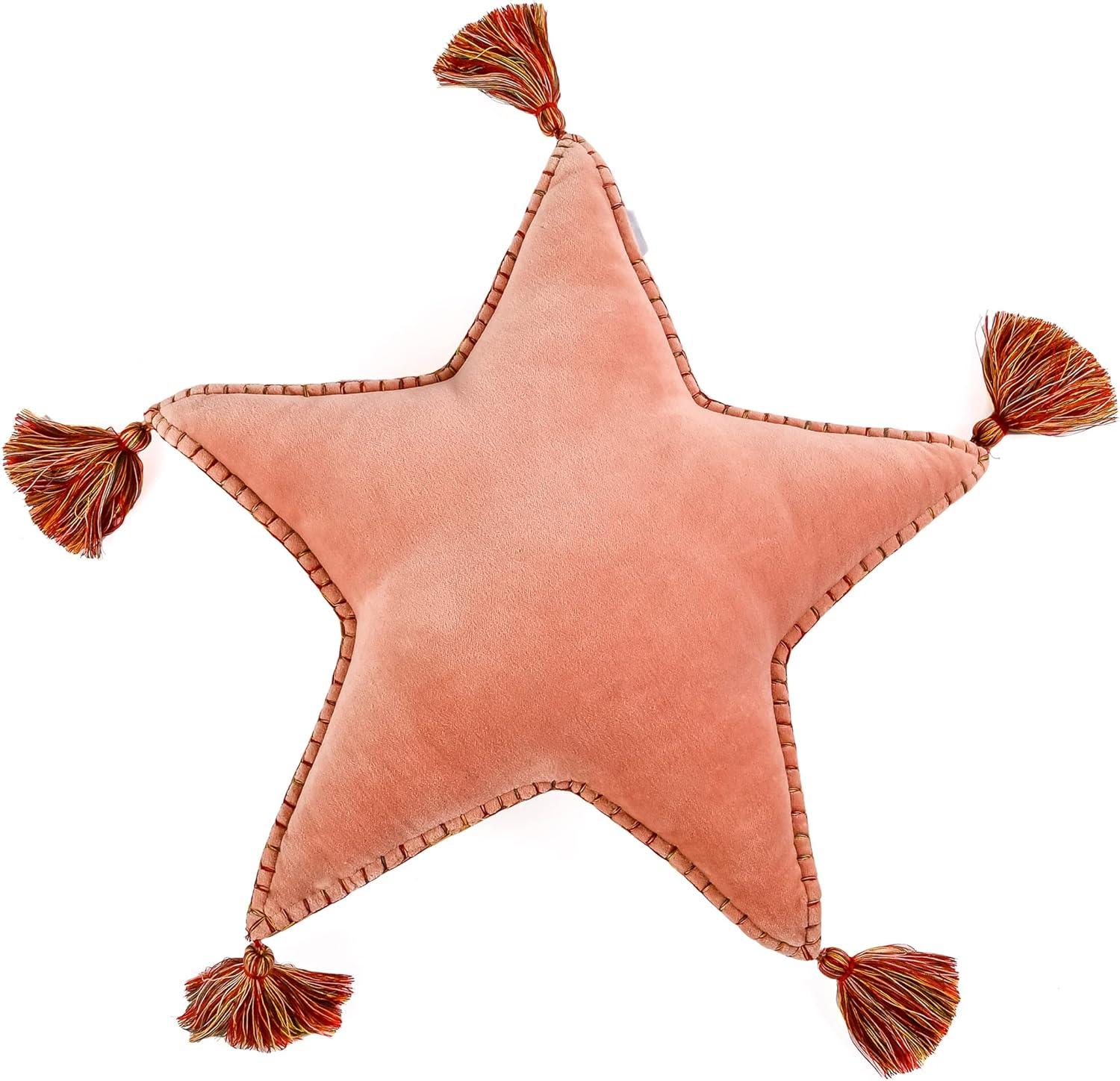 16” Star Shape Throw Pillow Blush - National Tree Company