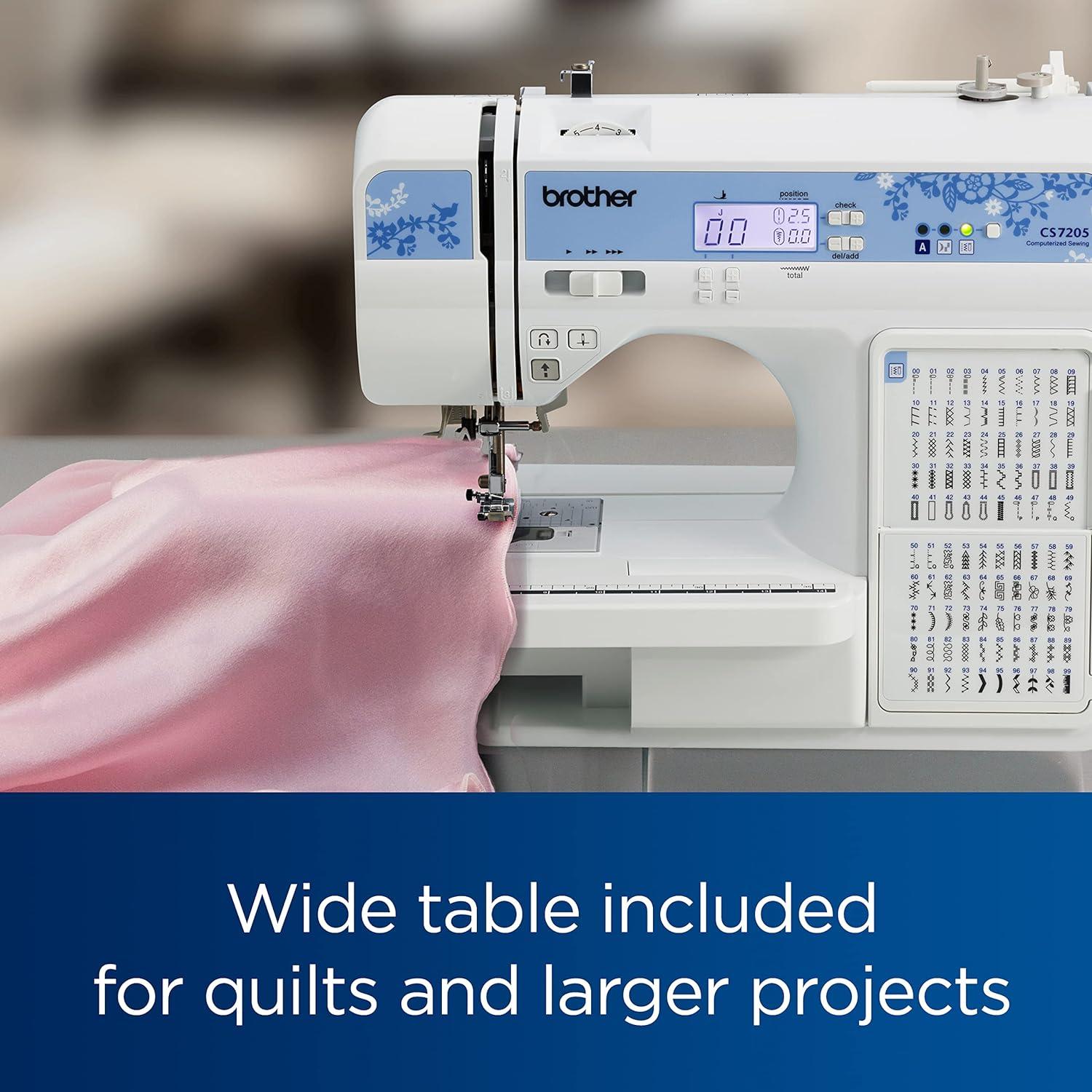 White Computerized Quilting Sewing Machine with Wide Table