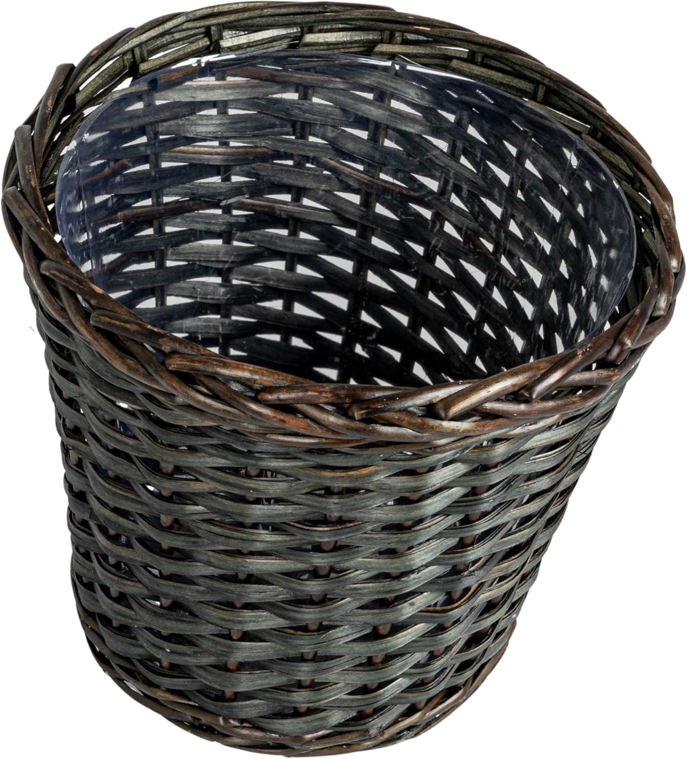 Household Essentials Willow Wicker Open Waste Basket