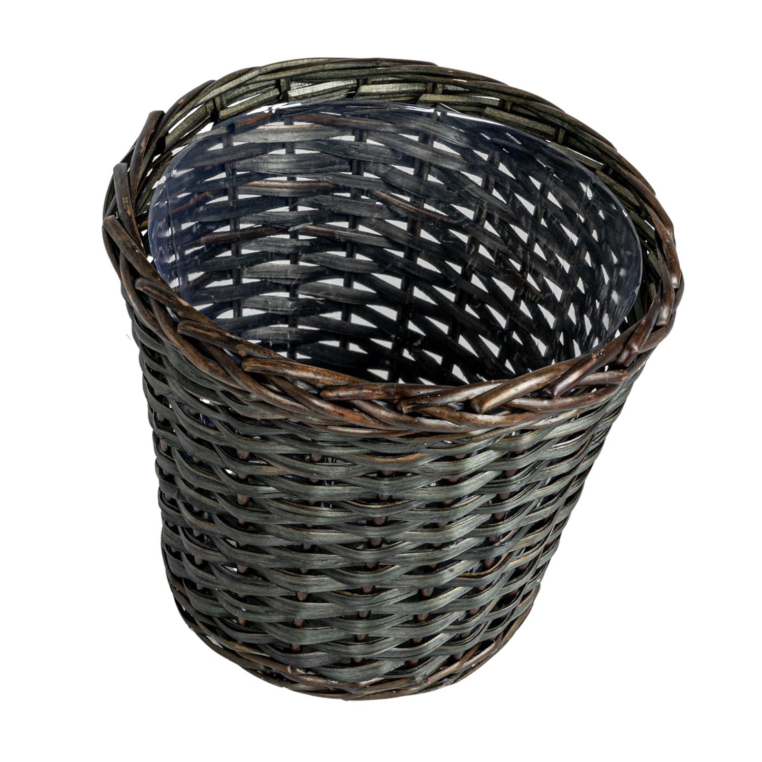 Household Essentials Willow Wicker Open Waste Basket