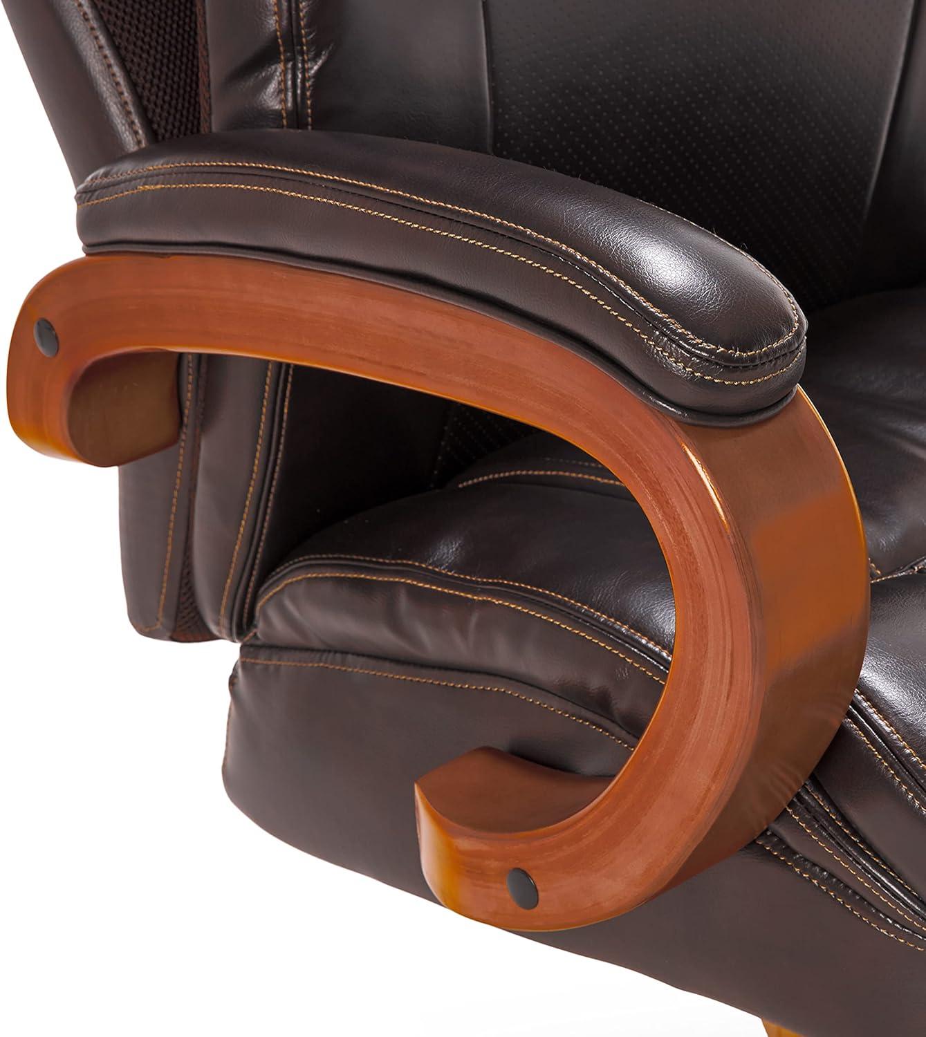 La-Z-Boy Big and Tall Trafford Executive Office Chair with AIR Ergonomic Support Technology, High Back Ergonomic Chair with Lumbar Support, Bonded Leather & Reviews | Wayfair