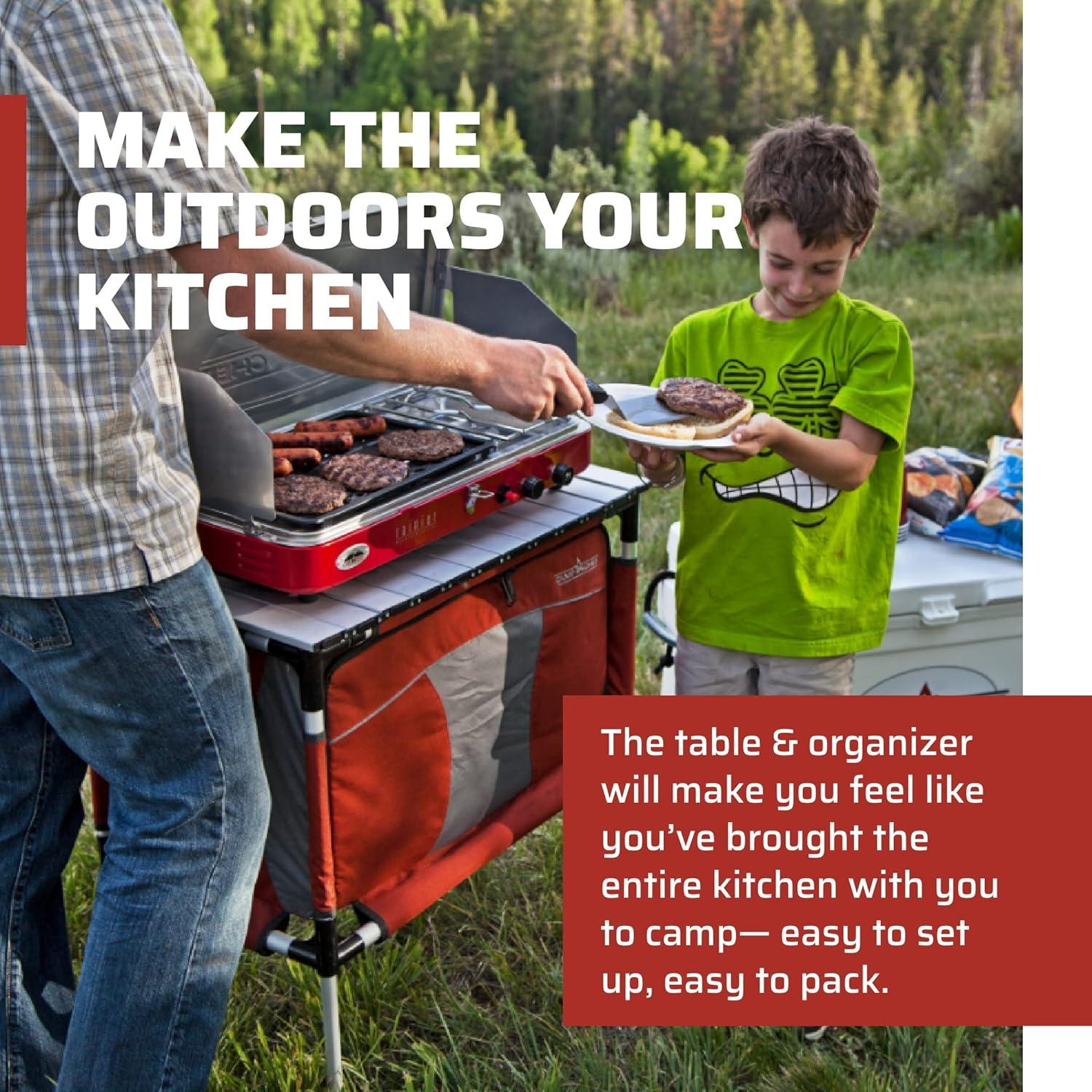 Camp Chef Mountain Series Table and Organizer - Red