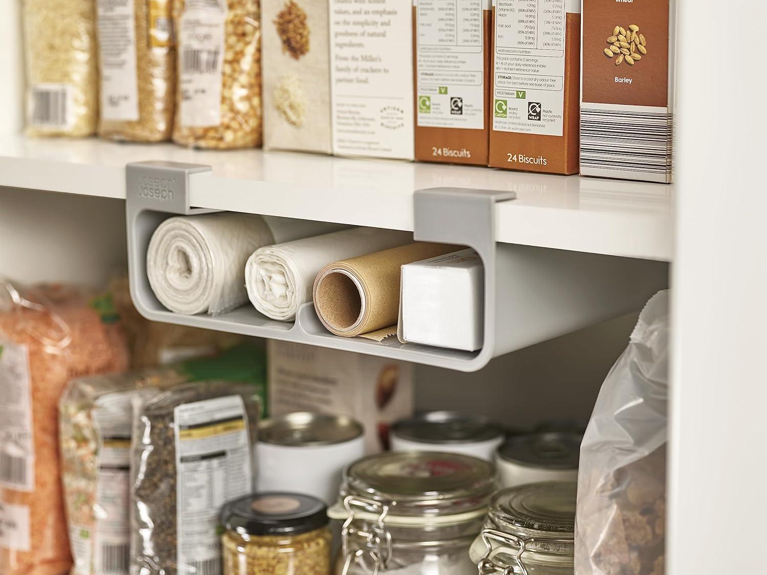 Joseph Joseph CupboardStore Plastic Wrap, Foil and Bag Cabinet Organizer - Gray