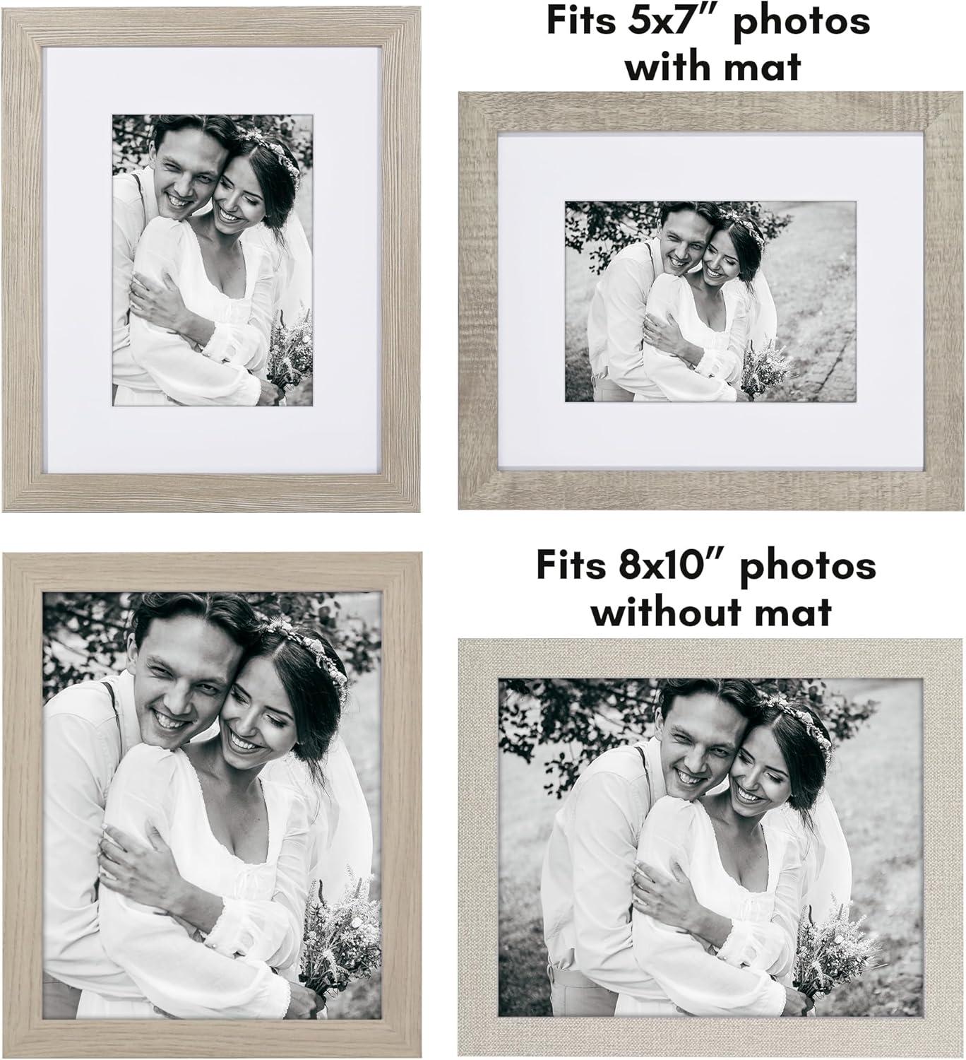 Americanflat Picture Frame Set With Mat - Perfect for Farmhouse Decor - 4 Pack