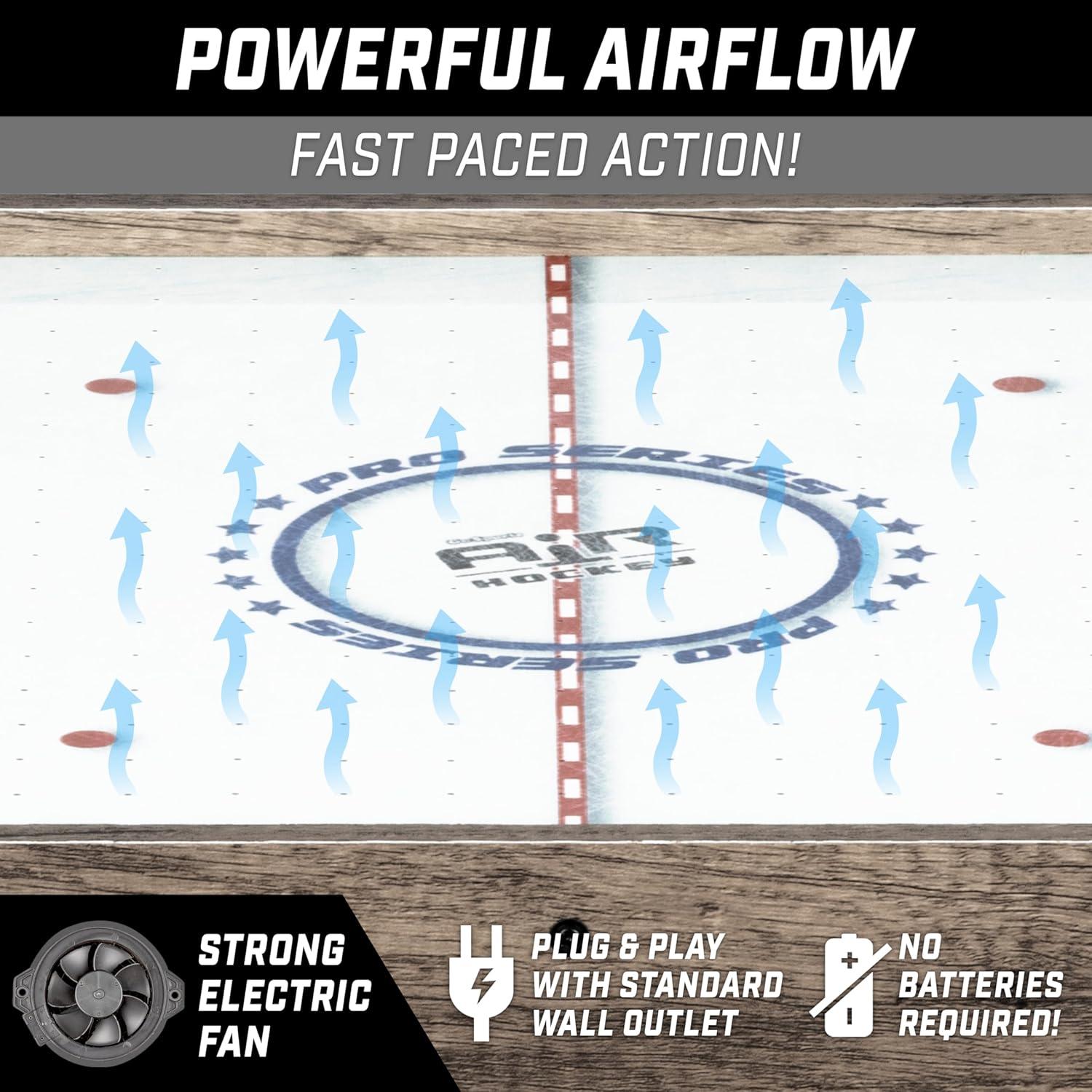 GoSports 40 Inch Table Top Air Hockey Game for Kids - Oak