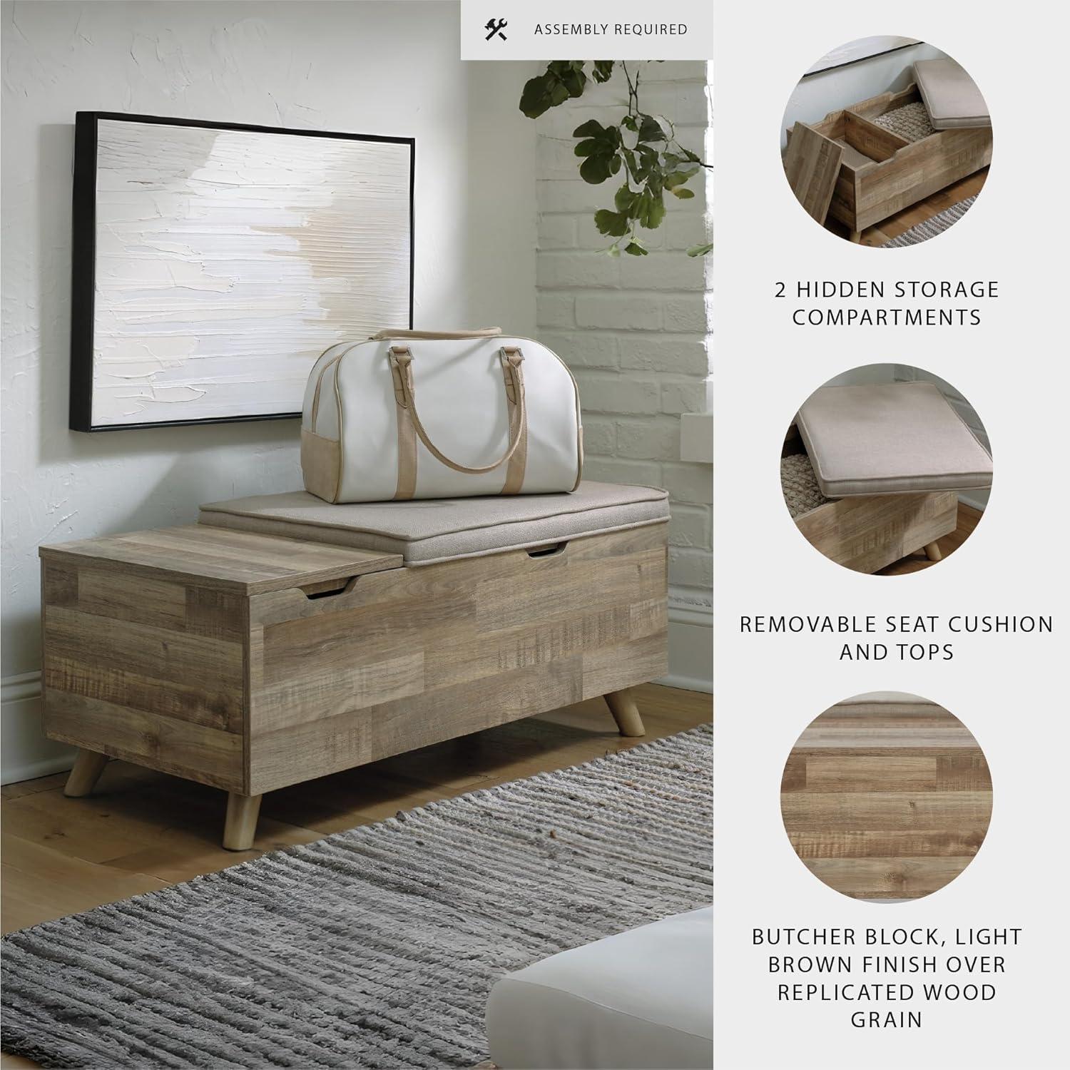 Loon Peak® Kadira Polyester Upholstered Storage Bench