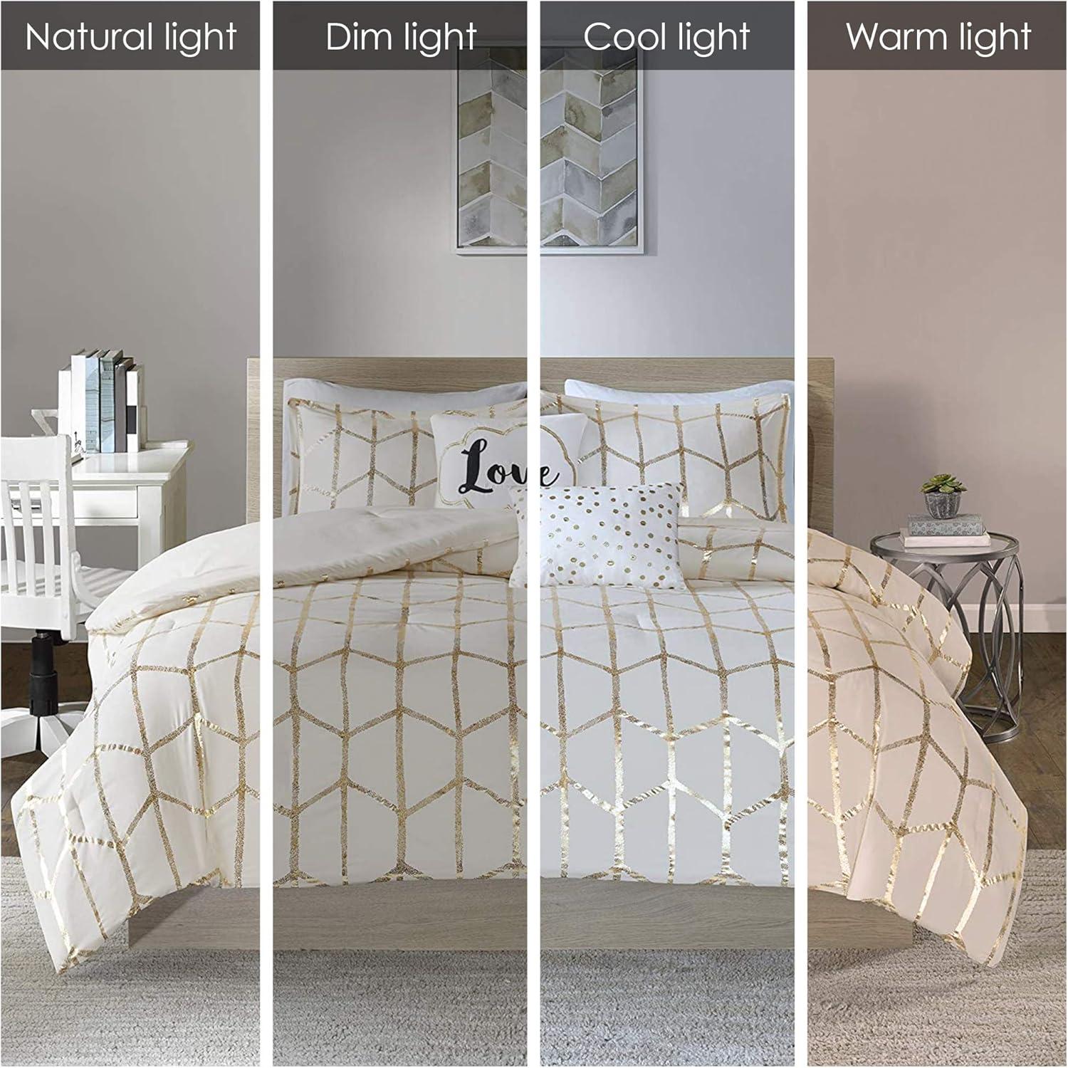 Intelligent Design Raina Metallic Printed Comforter Set
