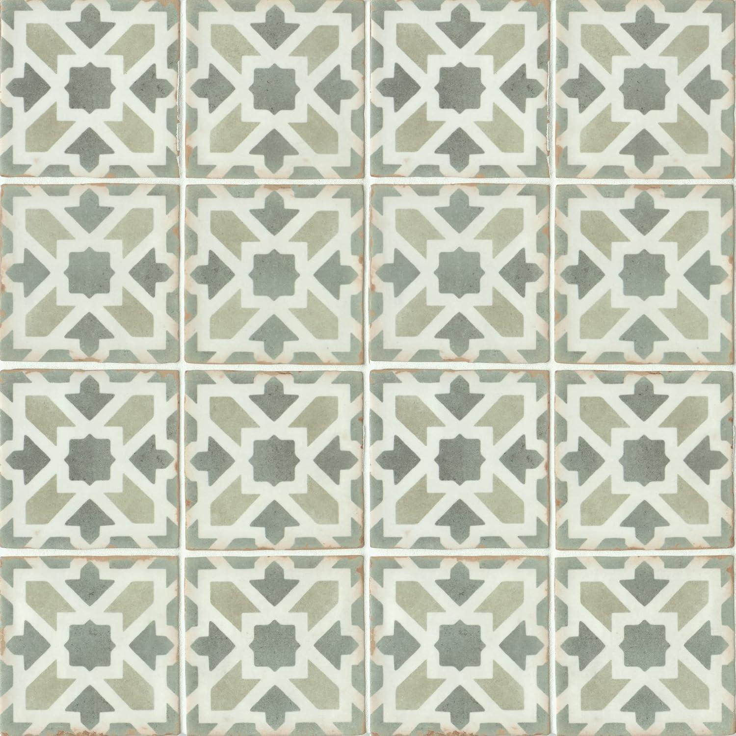 Casablanca 5" x 5" Ceramic Patterned Floor Use Tile