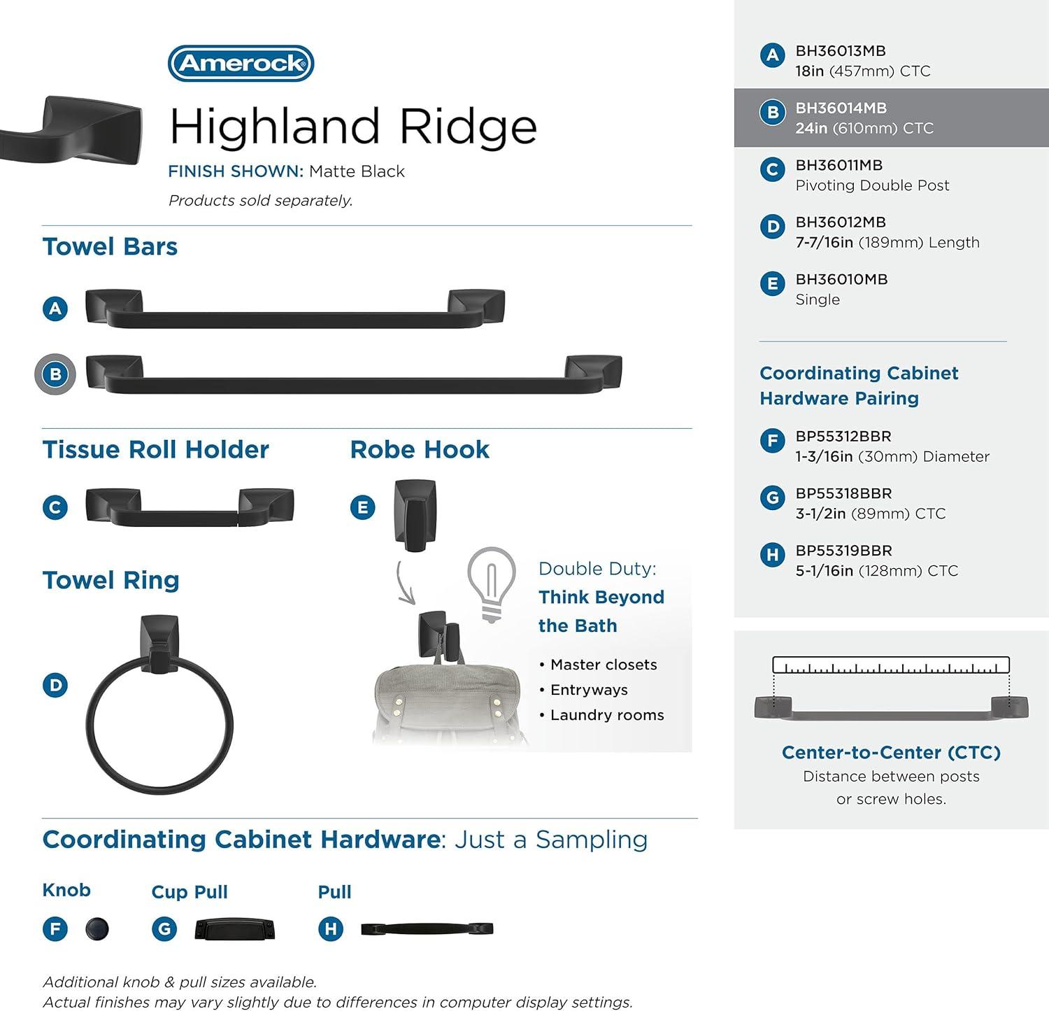 Amerock Highland Ridge Towel Bar