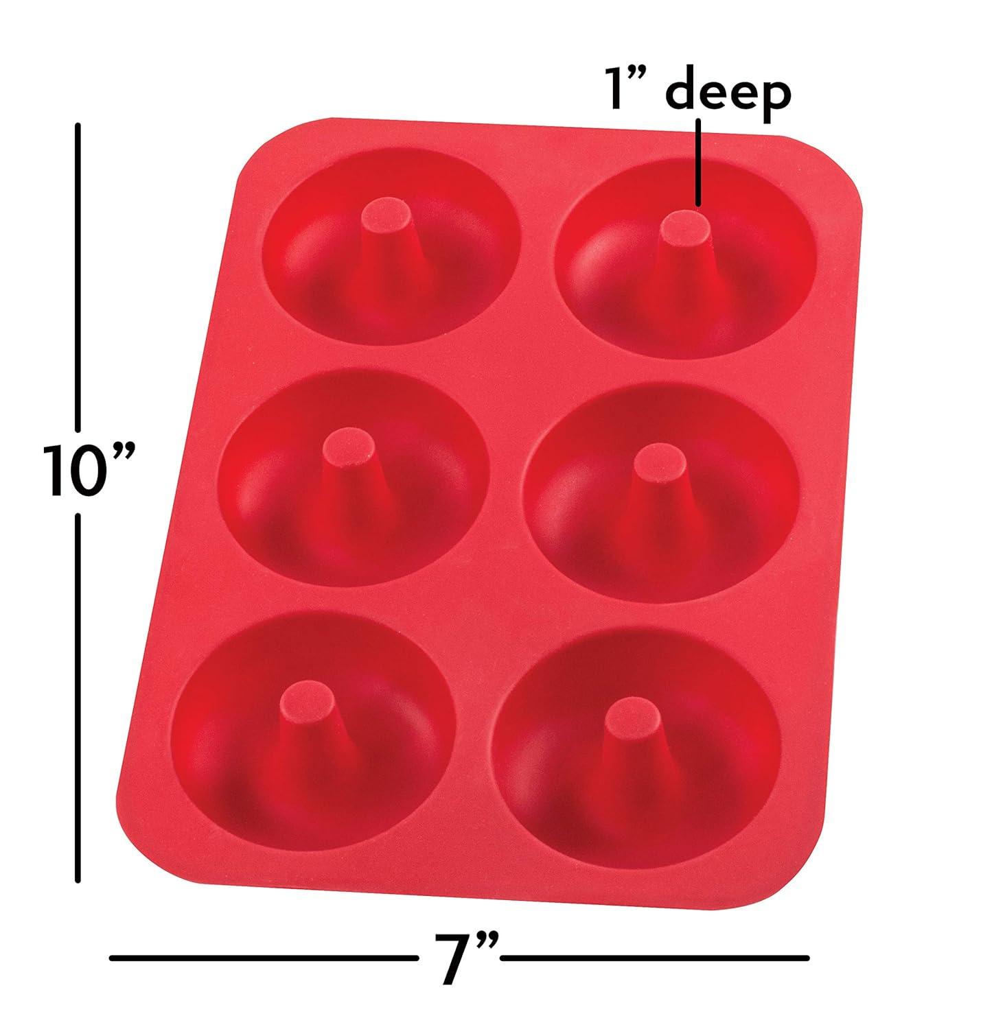Mrs. Anderson's Baking Donut Pan, Non-Stick Silicone, 6-Cup