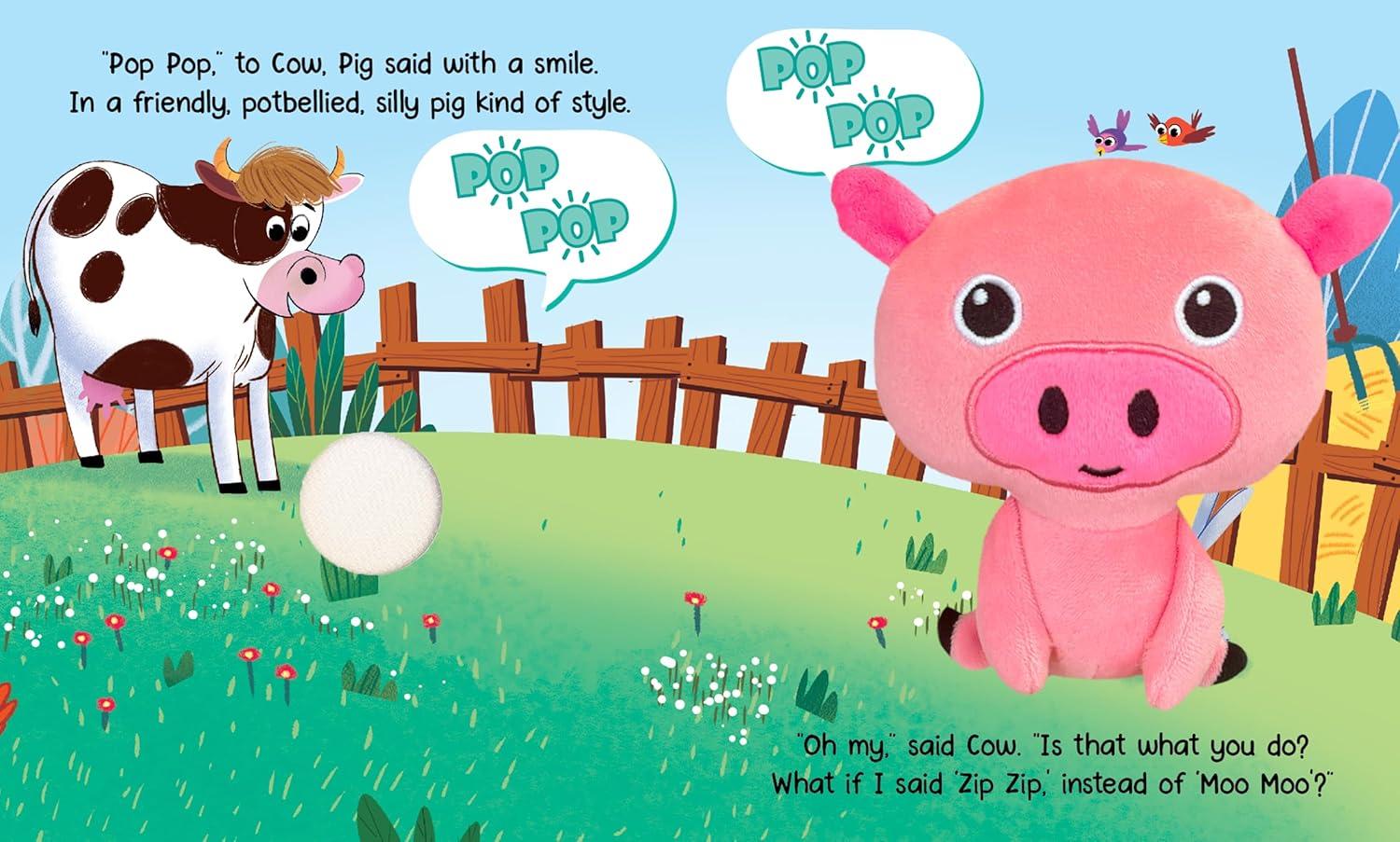 Farm Friends Pink Plush Pig Board Book for Kids