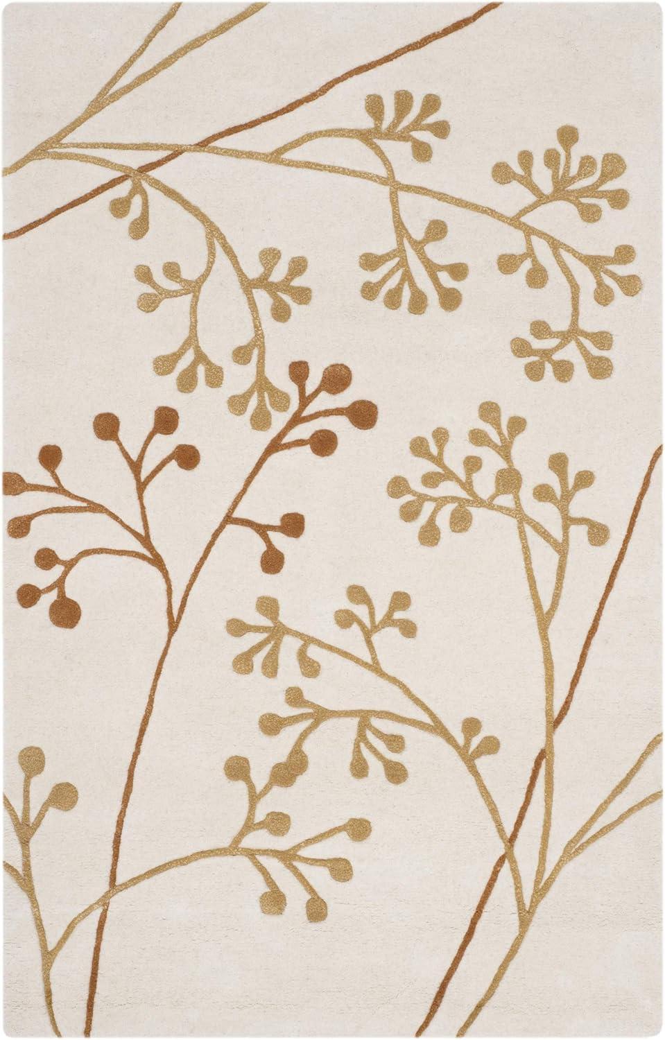 Soho SOH305 Hand Tufted Area Rug - Ivory/Orange - 6'x9' - Safavieh.
