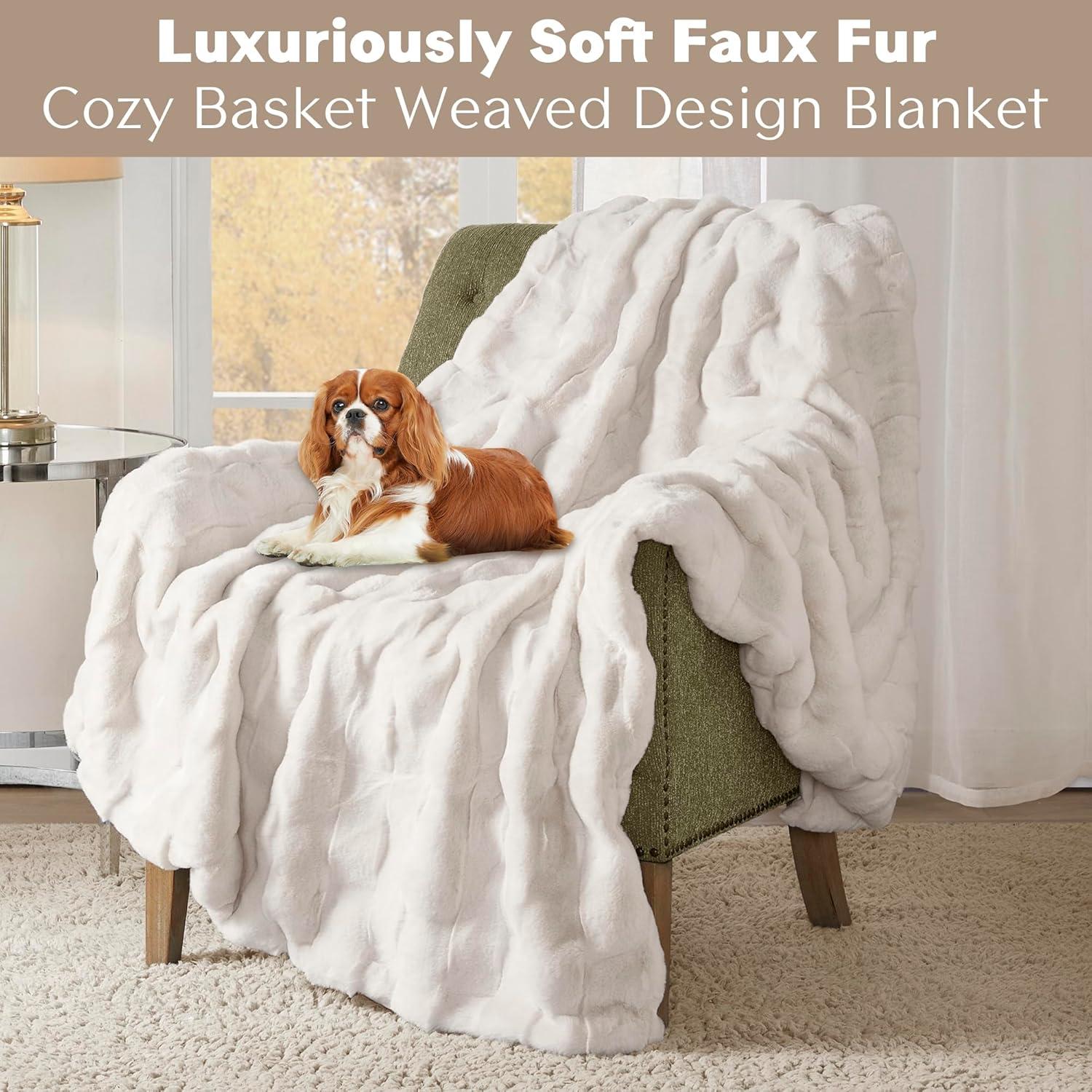 Madison Park Vivienne Faux Fur Throw & Reviews | Wayfair