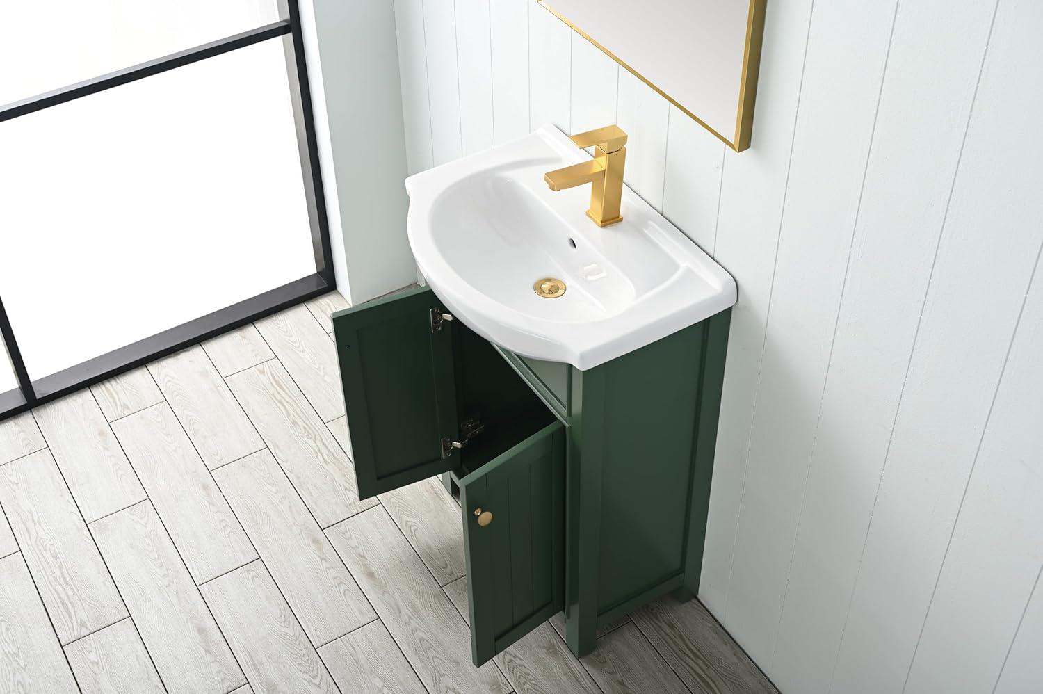 Marian Green 24" Single Sink Vanity with Porcelain Top