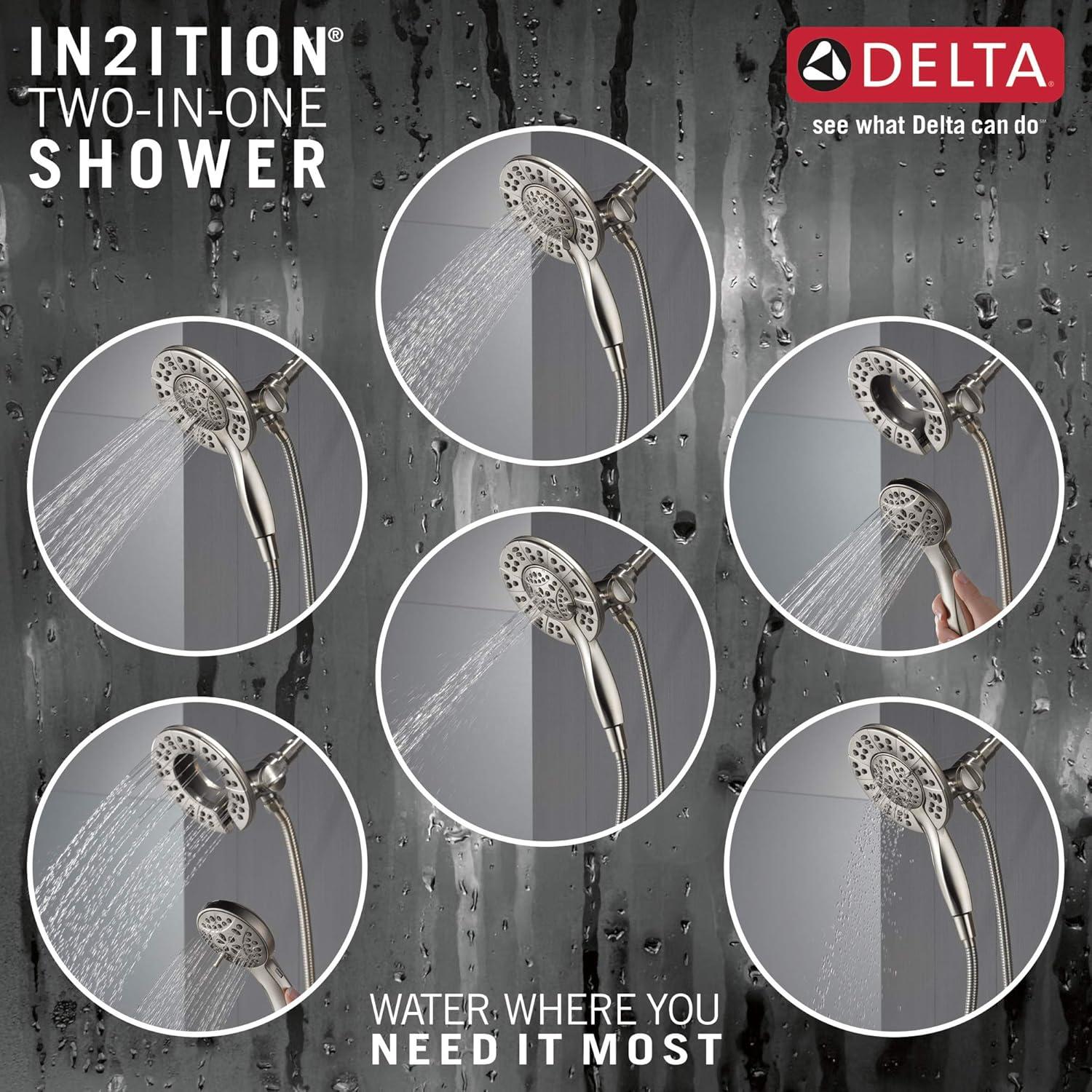Arvo Single-Function Shower Faucet Set, Shower Trim Kit with In2ition Dual Shower Head and Valve