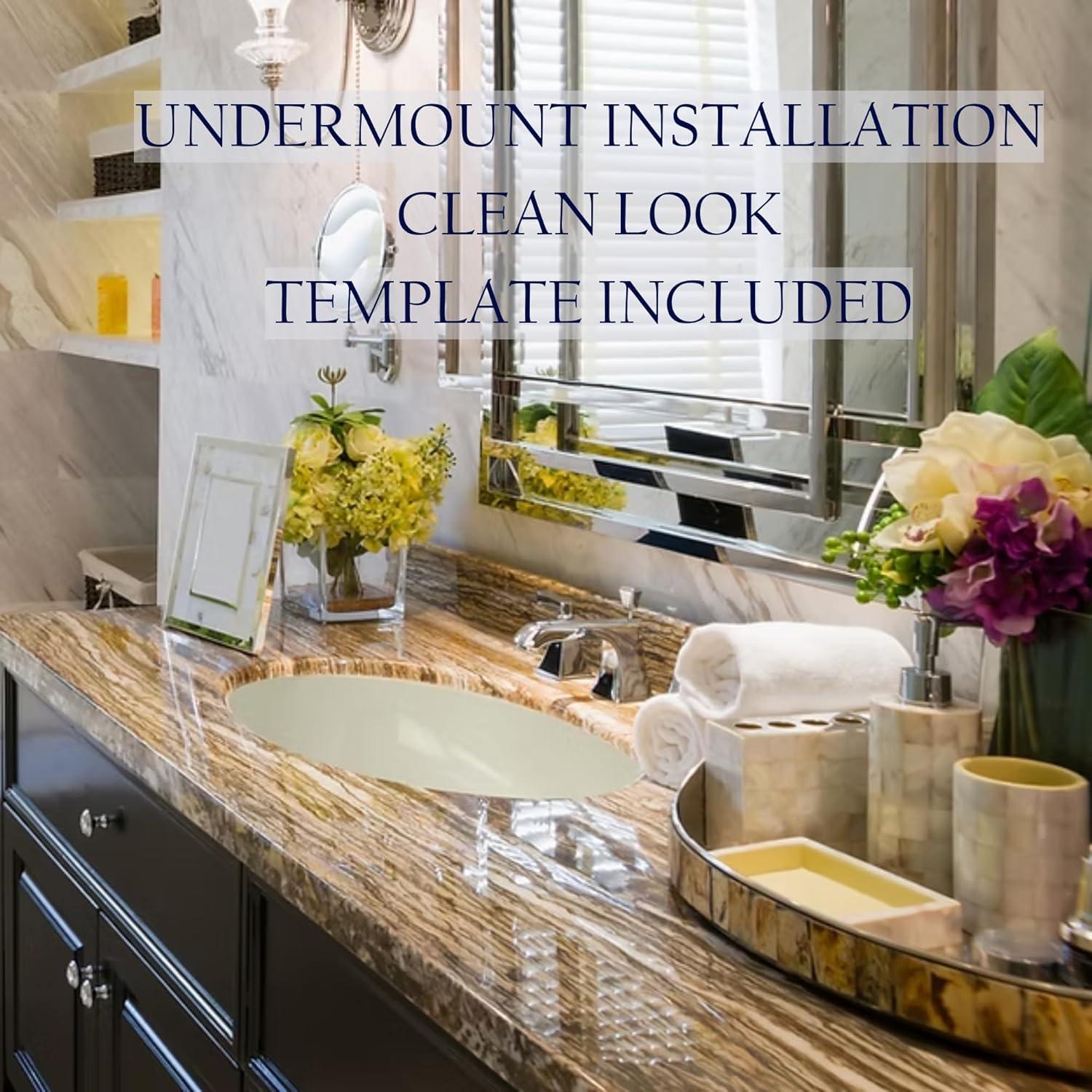 Nantucket Sinks Great Point 13.75'' Vitreous China Oval Bathroom Sink with Overflow